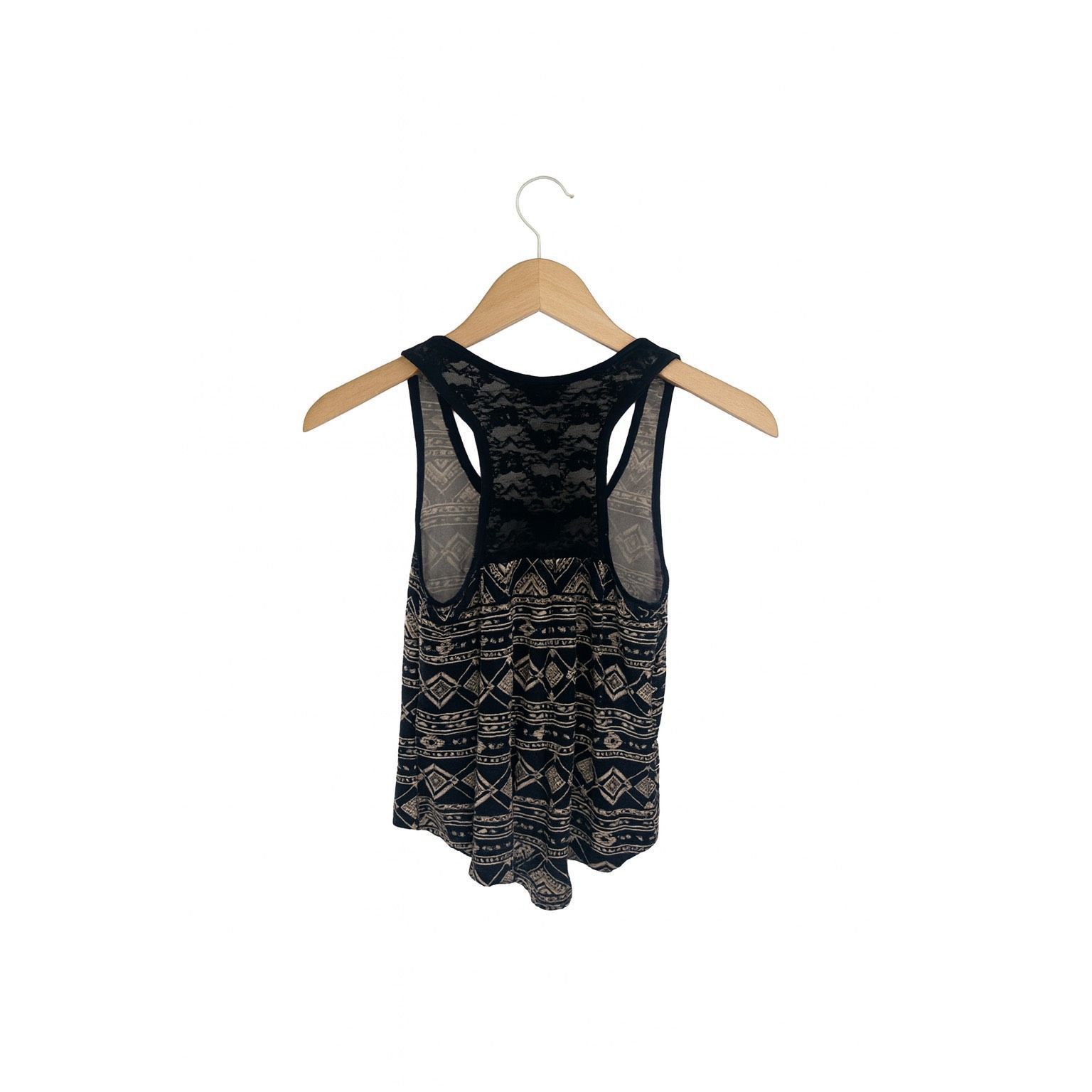 Forever 21 Forever 21 Black Beige Aztec Geometric Print Racerback Tank Size S / US 4 / IT 40 - 5 Thumbnail