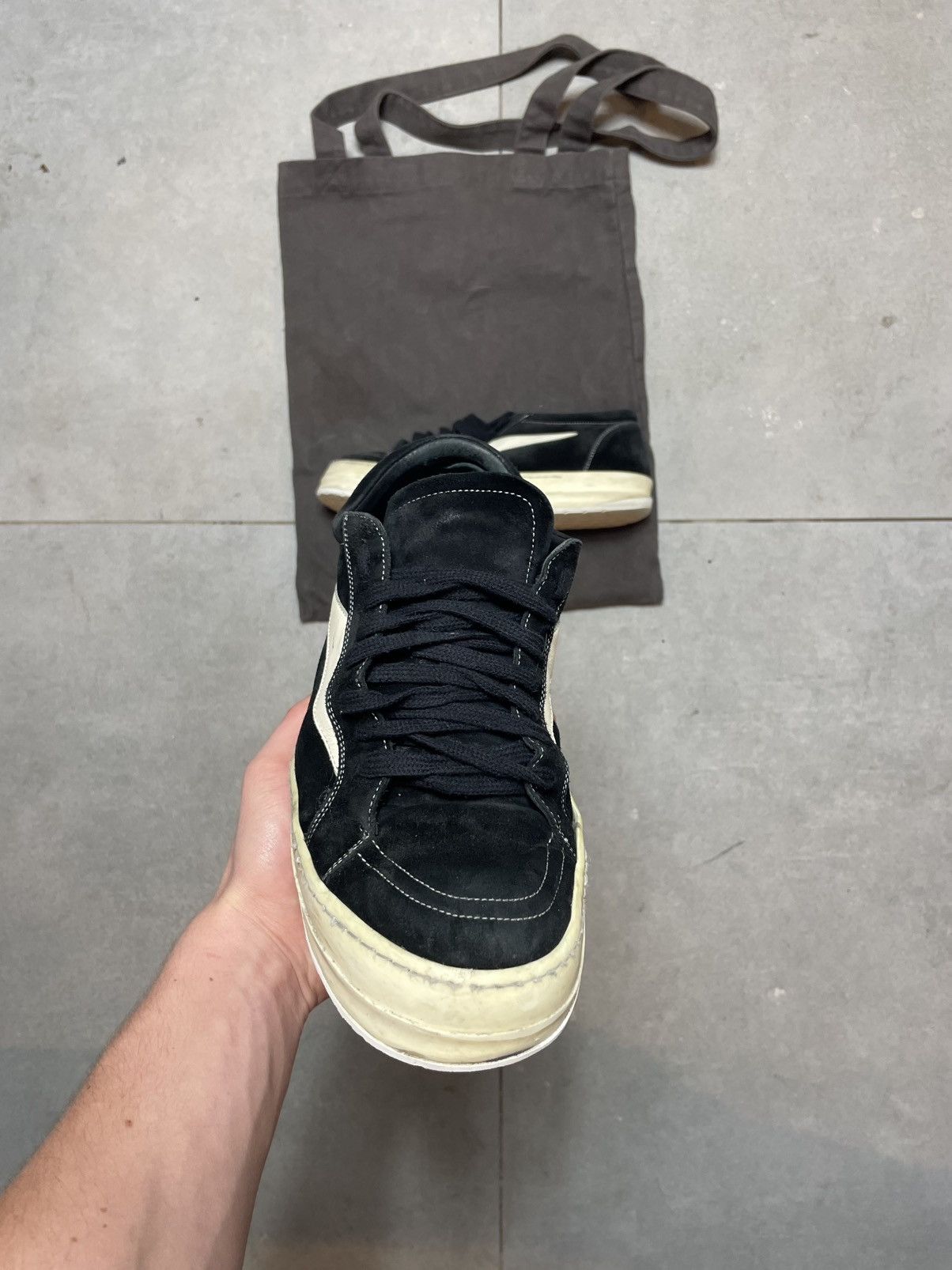 Rick Owens Rick Owens DRKSHDW Low Sneaker Black Milk 44/ Us10,5 Size US 10.5 / EU 43-44 - 2 Thumbnail