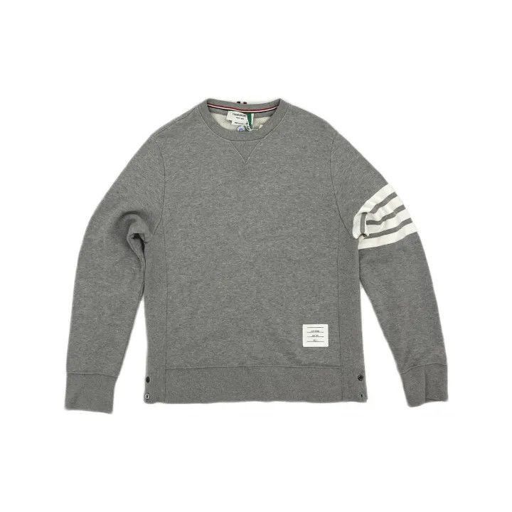 Thom Browne Thom Browne Classic Grey Striped Sweatshirt -2507 Size US M / EU 48-50 / 2 - 8 Thumbnail