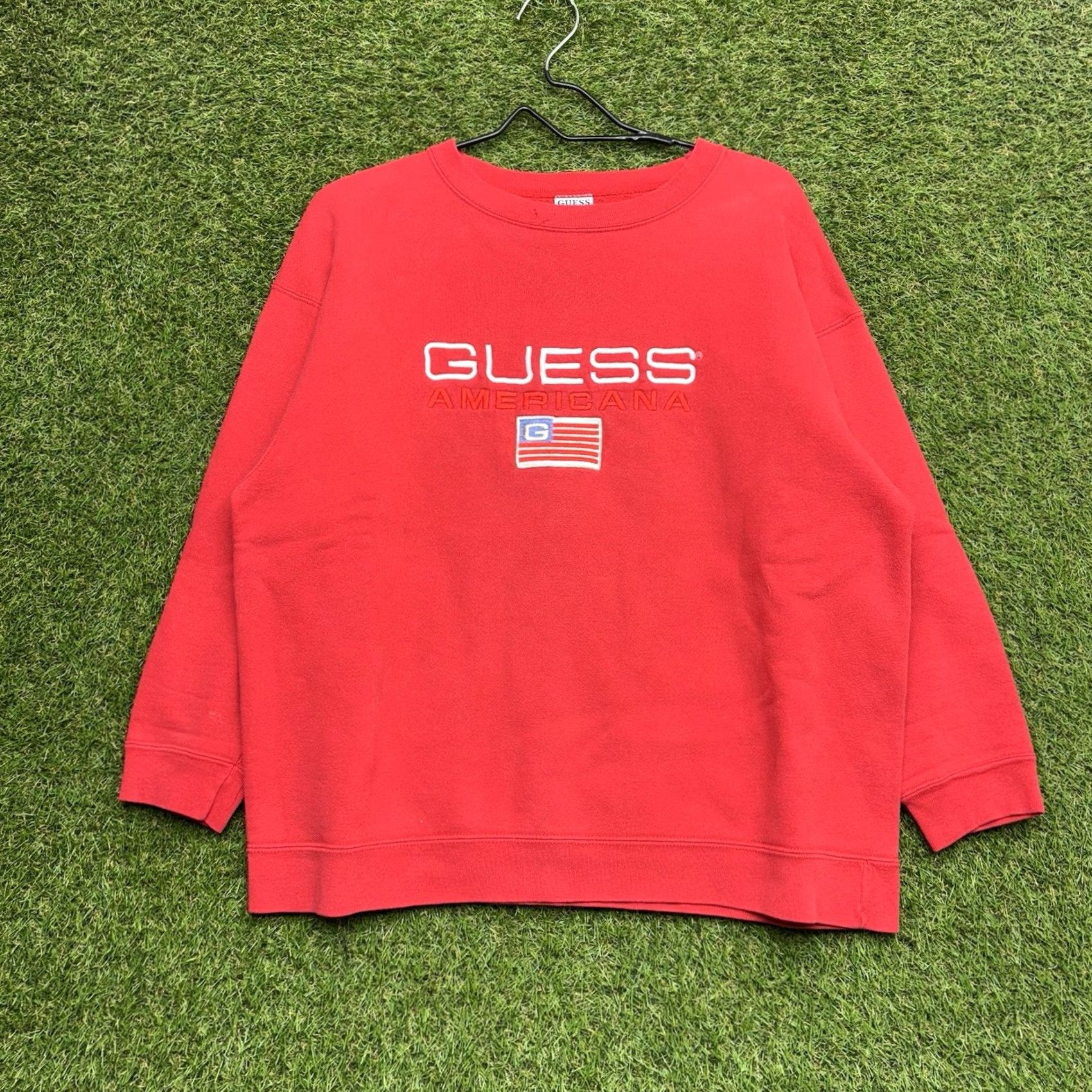 Guess VINTAGE Guess Sport Sweatshirt Mens Large OSFA Spellout Blue Crewneck Pullover Size US L / EU 52-54 / 3 - 2 Thumbnail