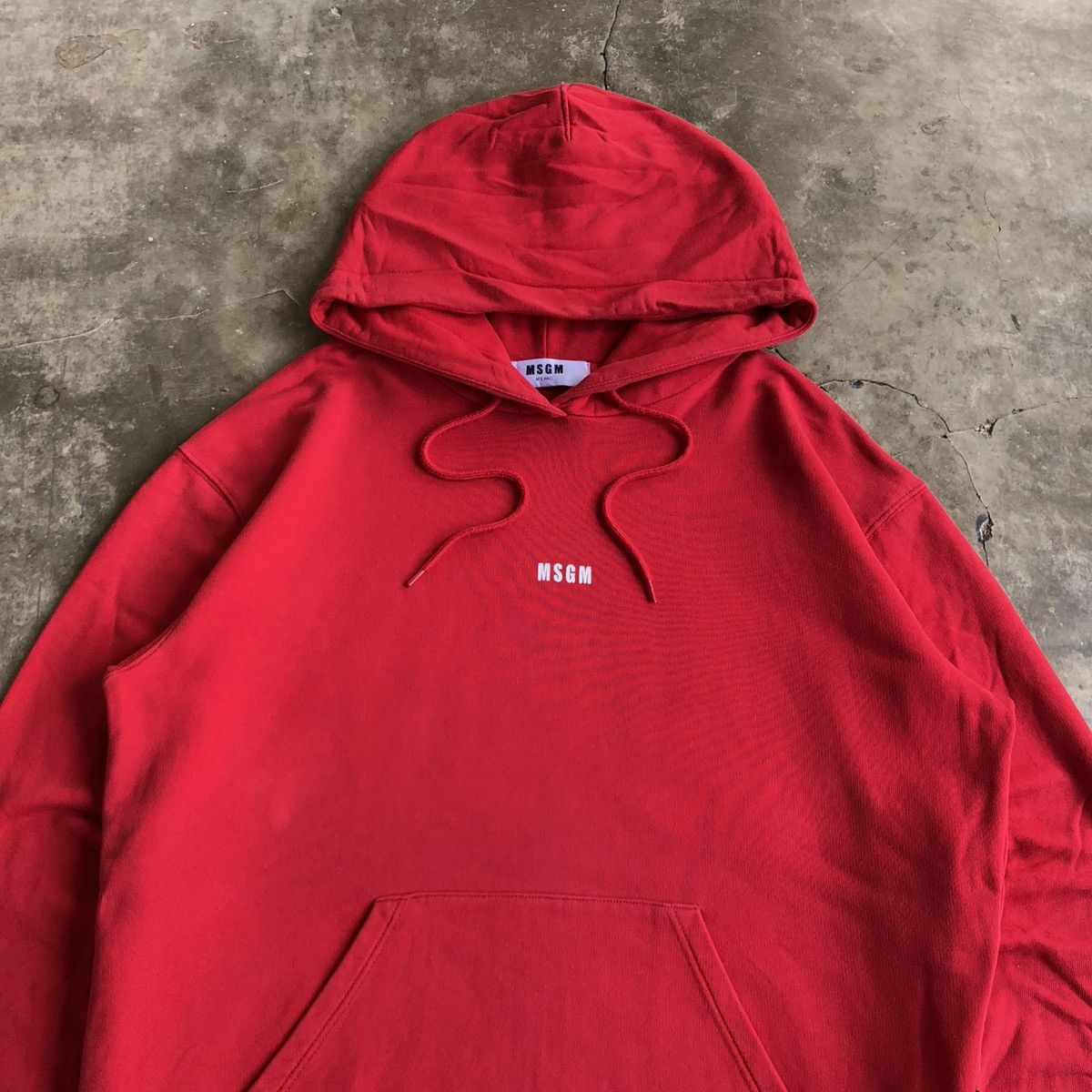 MSGM 🇮🇹 MSGM Milano Italy Big Logo Hoodie Red Luxury Designer Size US XL / EU 56 / 4 - 6 Thumbnail