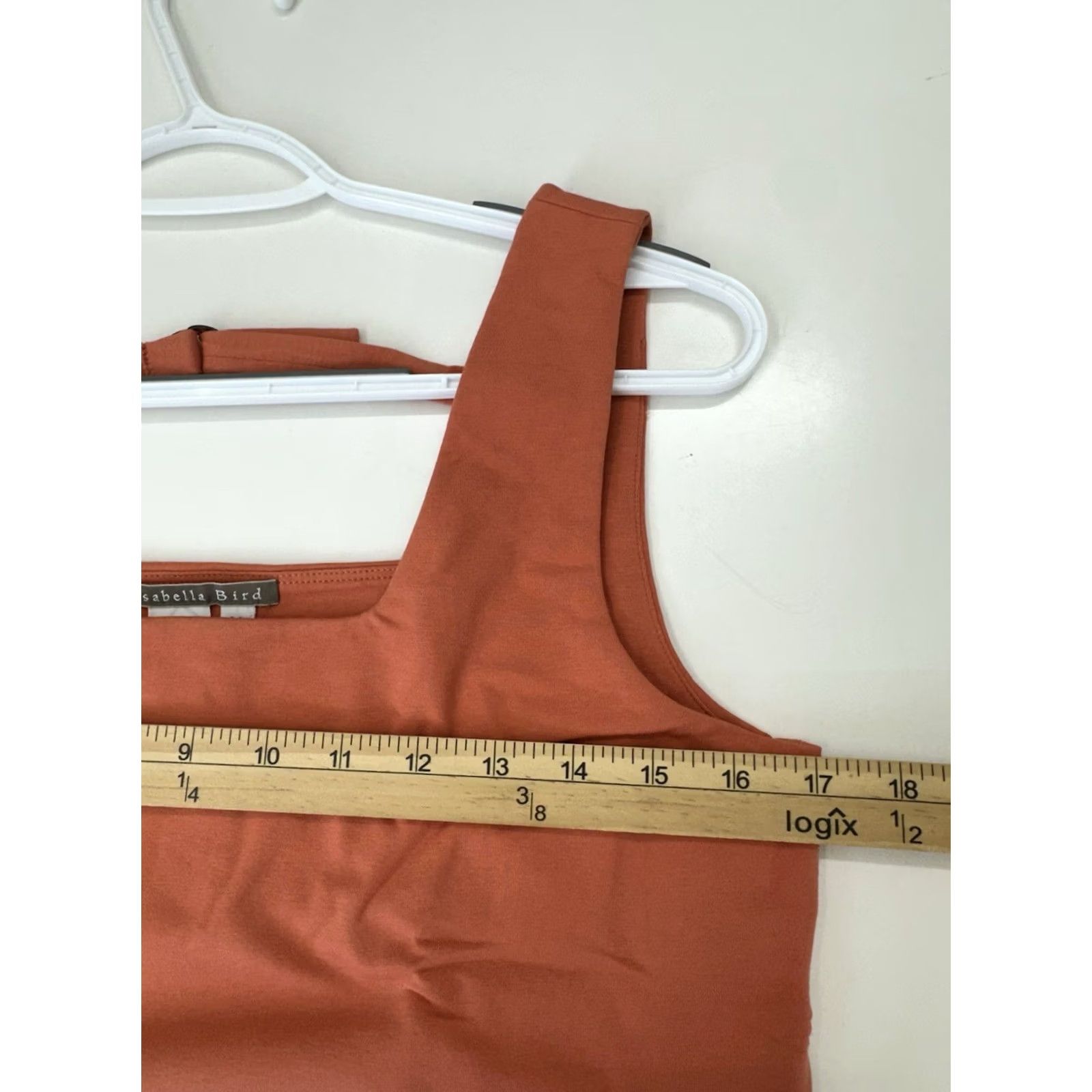 Vintage Isabella Bird Womens Tank Top Medium Orange Back Strap Square Neck Sleeveless Cotton Spandex Casual Shirt Womens Size M / US 6-8 / IT 42-44 - 7 Thumbnail