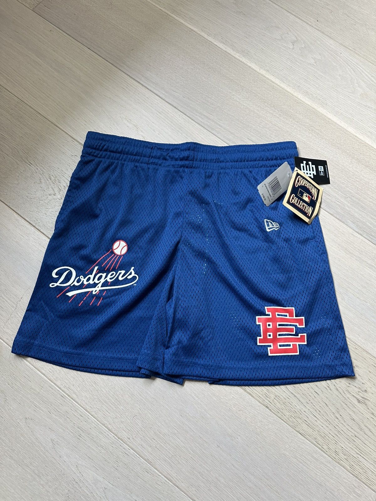 Eric Emanuel NEW Eric Emanuel x LA Dodgers MLB gym shorts Royal Blue XL Size US 35 - 1 Thumbnail