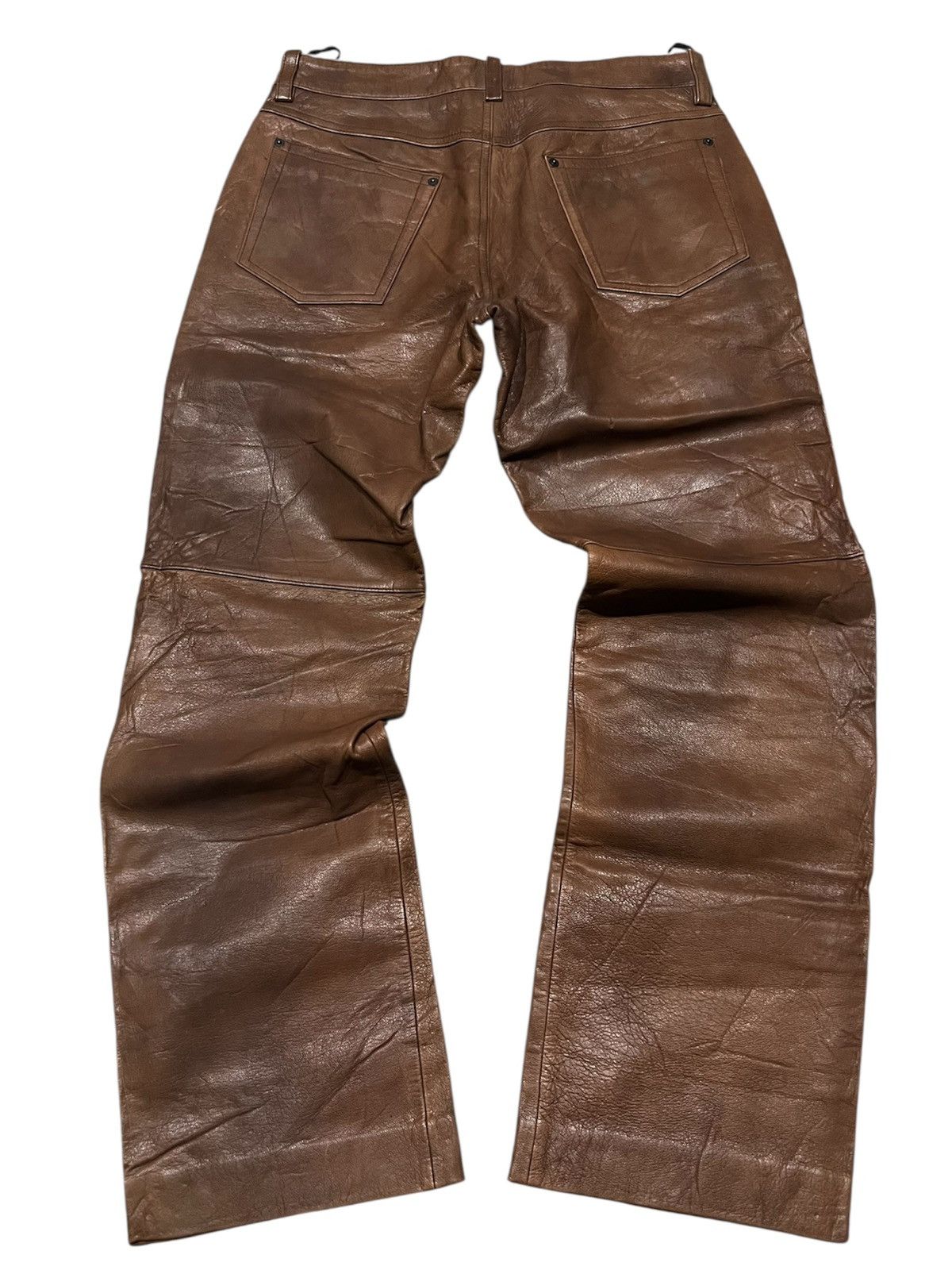 Japanese Brand Comme Ca Du Mode Men Sheepskin Leather Pants Size US 32 / EU 48 - 2 Thumbnail