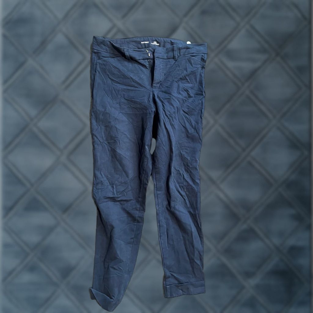 Old Navy Old Navy Blue Pixie Skinny High-Rise Ankle Pants Women Size 4 Pockets Functional Pocket Crop 90s Vintage? Size 27" / US 4 / IT 40 - 1 Thumbnail