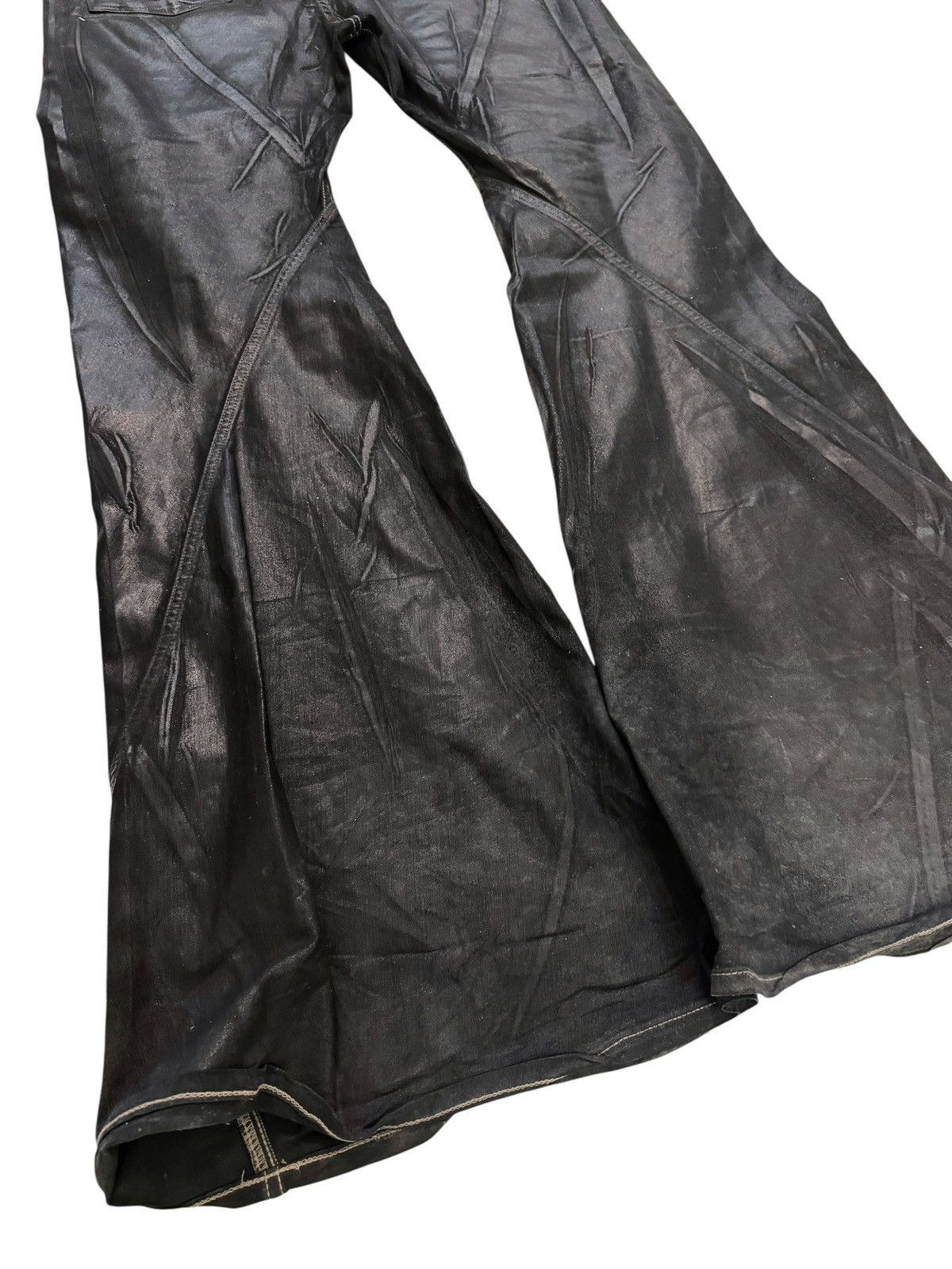 Rick Owens Bias Bootcut Flare Waxed Denim Size US 36 / EU 52 - 7 Thumbnail