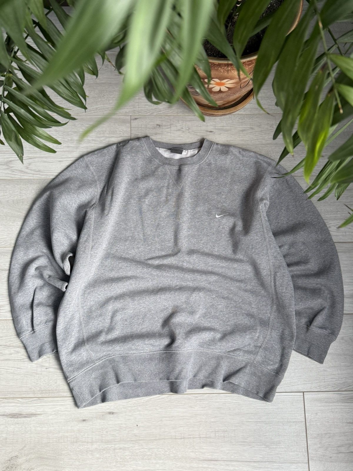 Nike × Vintage Vintage Nike oversized Sweatshirt logo swoosh 90’s Size US XL / EU 56 / 4 - 1 Thumbnail