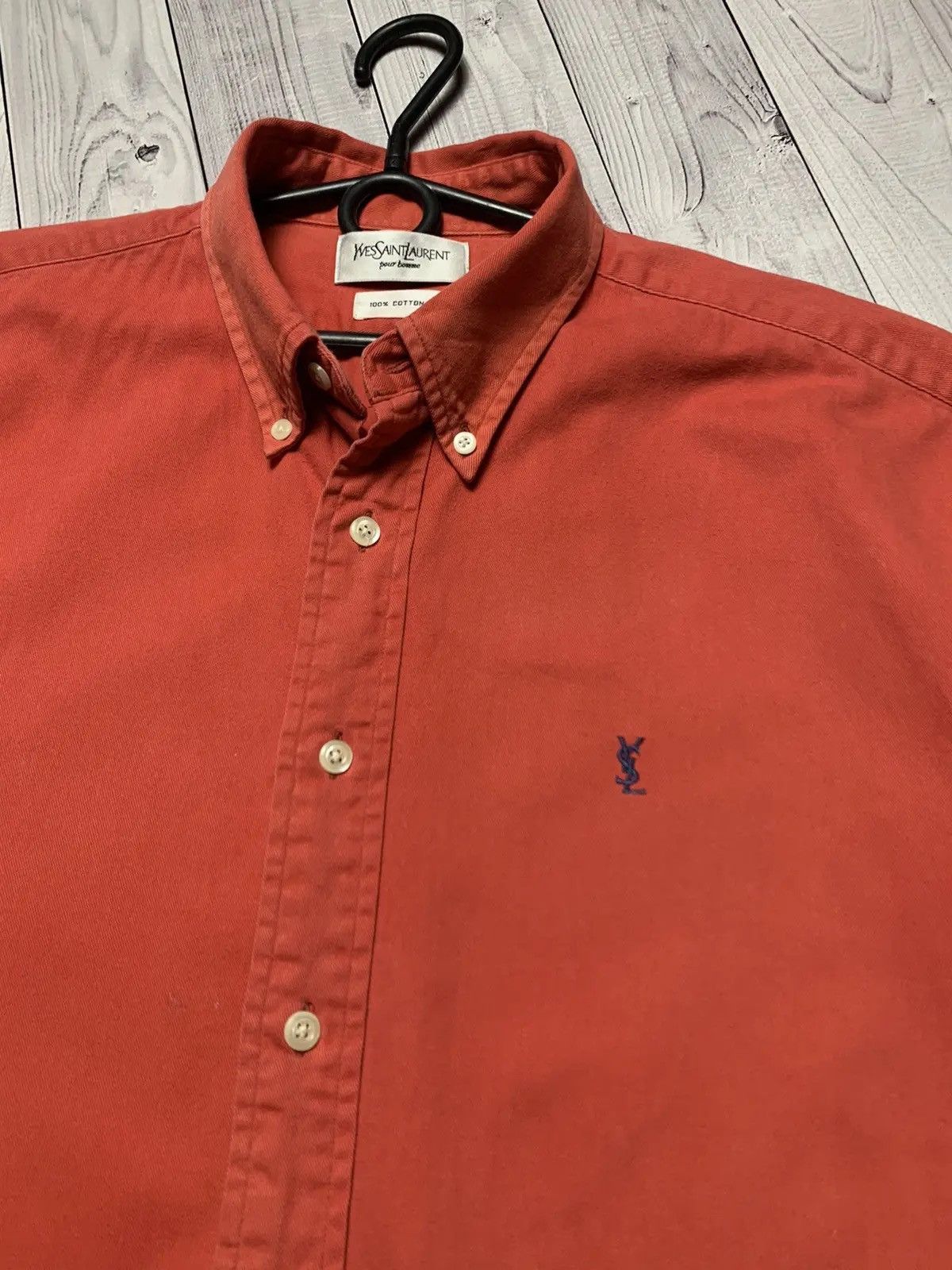 Yves Saint Laurent Vintage Yves Saint Laurent shirt YSL logo red size L Size US L / EU 52-54 / 3 - 4 Thumbnail