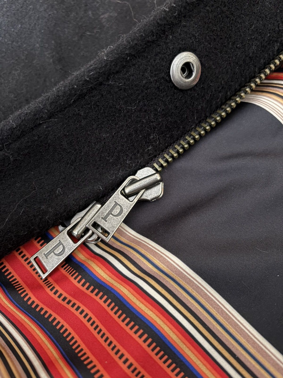 Pendleton Like-New Pendleton Black Heavy Wool Coat Size L / US 10 / IT 46 - 8 Thumbnail