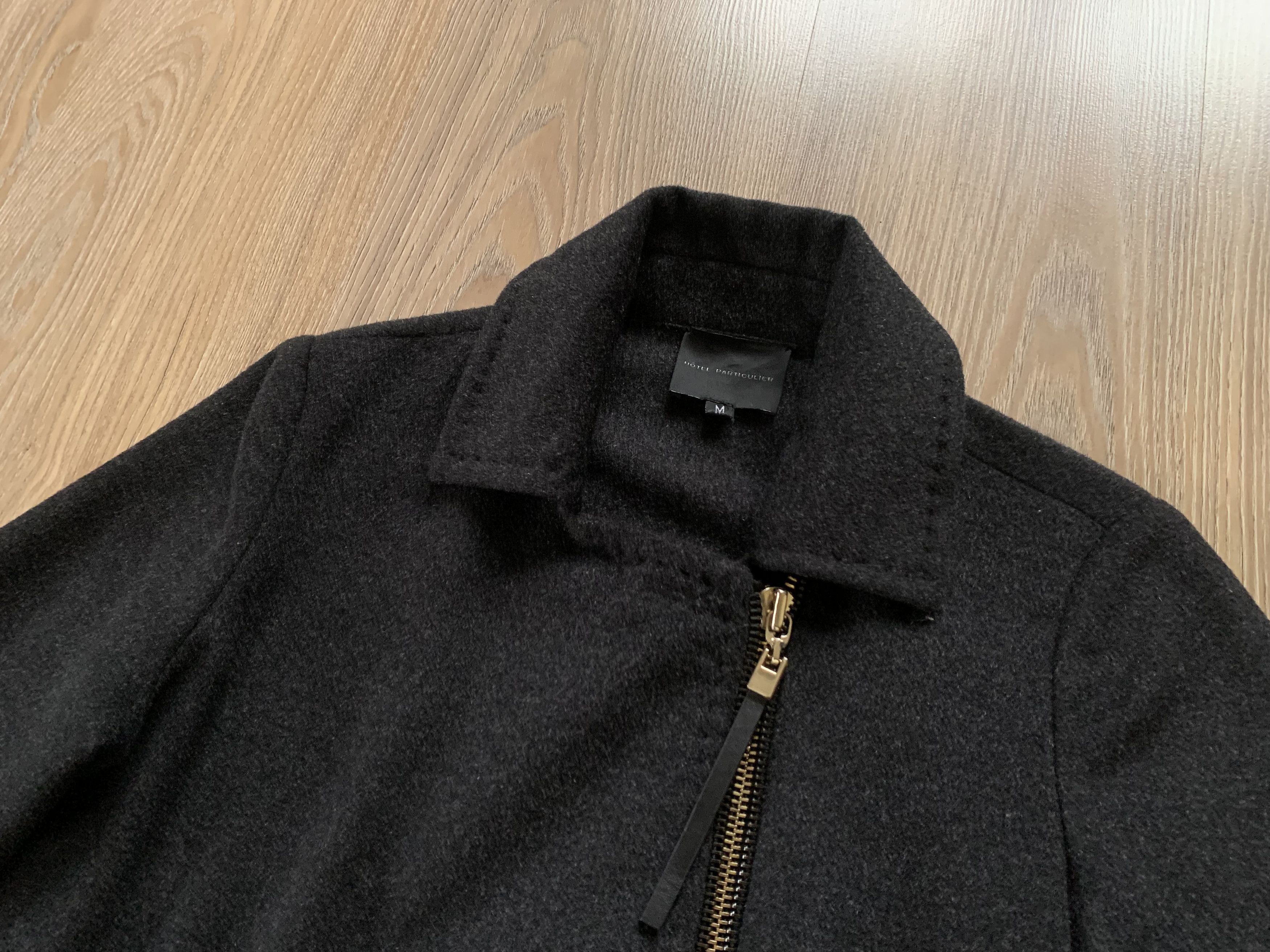 Other Hotel Particulier Lamb Wool Bomber Biker Jacket Size M / US 6-8 / IT 42-44 - 5 Thumbnail