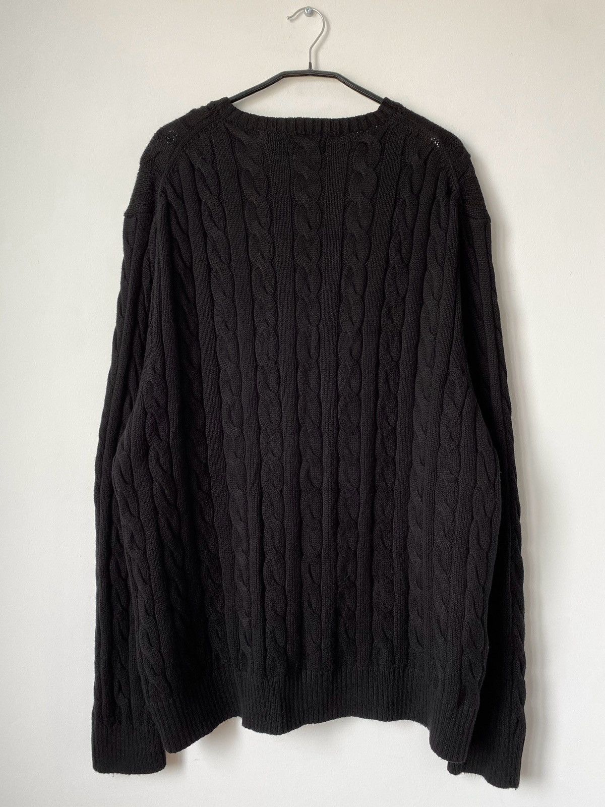 Polo Ralph Lauren Polo Ralph Lauren Cotton Black Cable-Knit Jumper Size: XXL Size US XXL / EU 58 / 5 - 7 Thumbnail