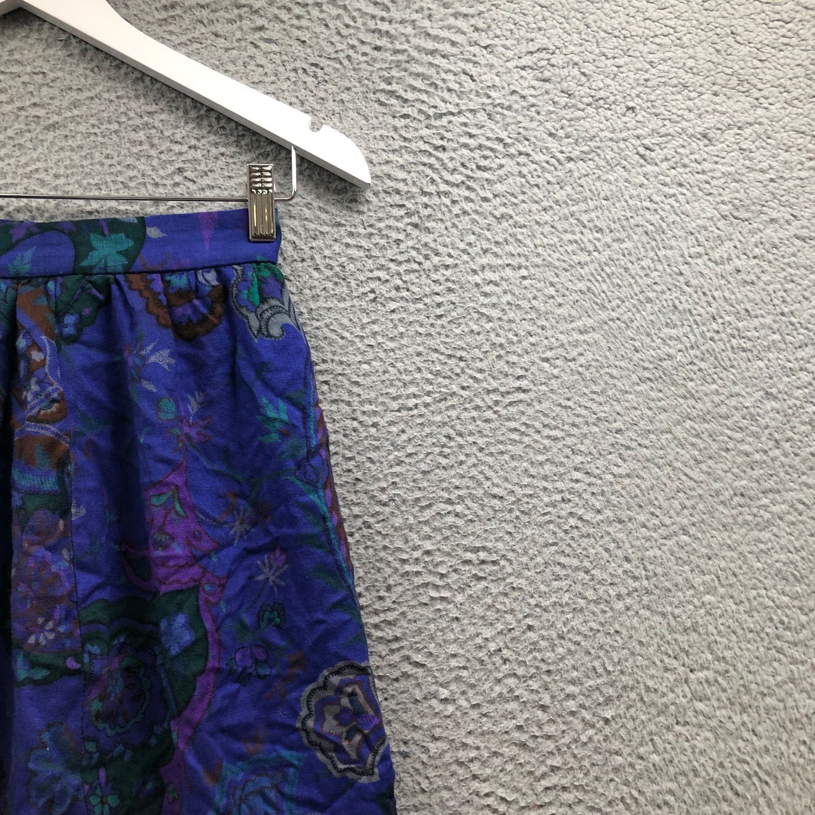 Lanvin Vintage Lanvin Skirt Dress Women's Size 38 Blue Wool Silk Size 22" - 5 Thumbnail