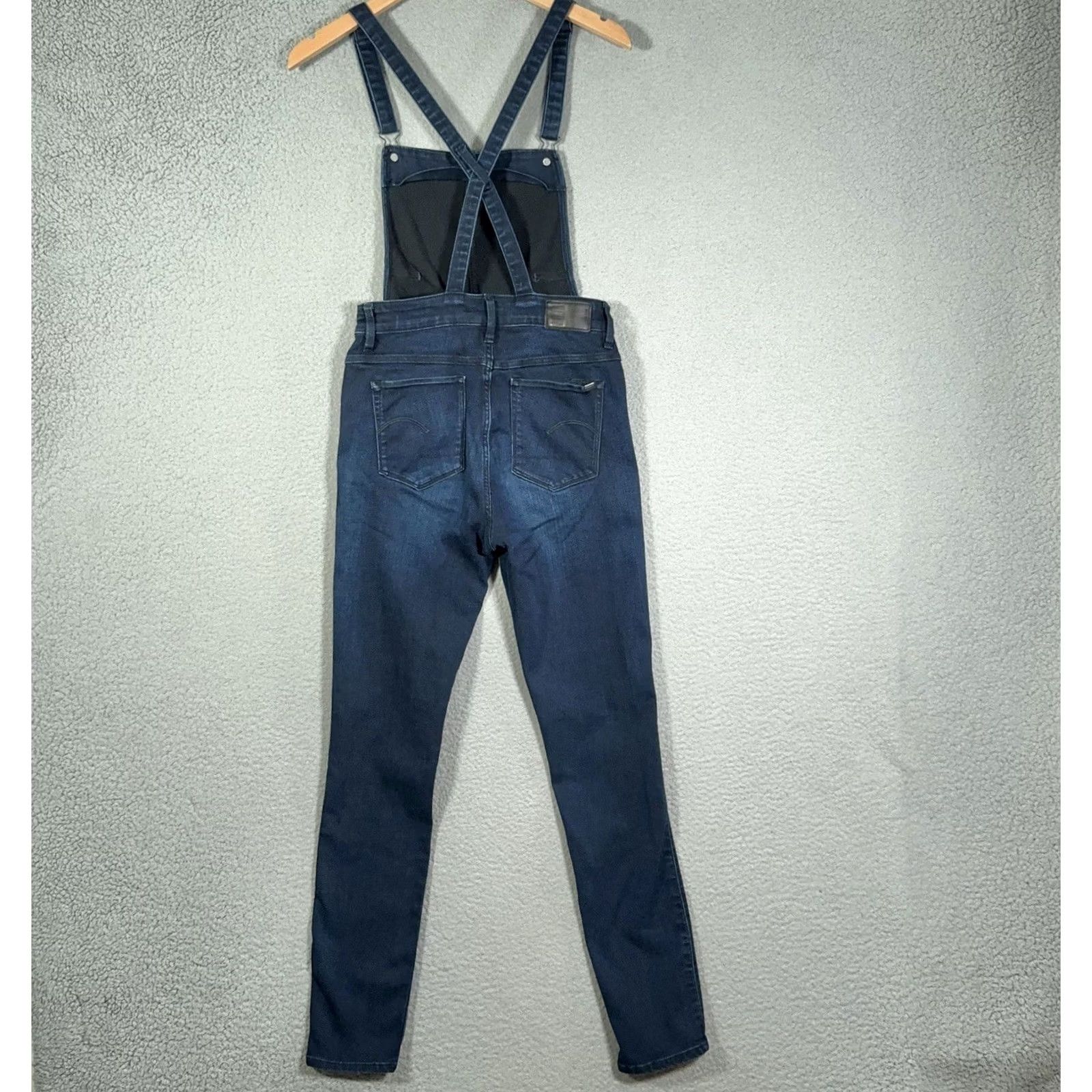 G-Star G-Star 3301 HW Skinny Overalls Womens Medium Blue Denim Bibs Dungarees Jeans Size 32" / US 10 / IT 46 - 2 Thumbnail