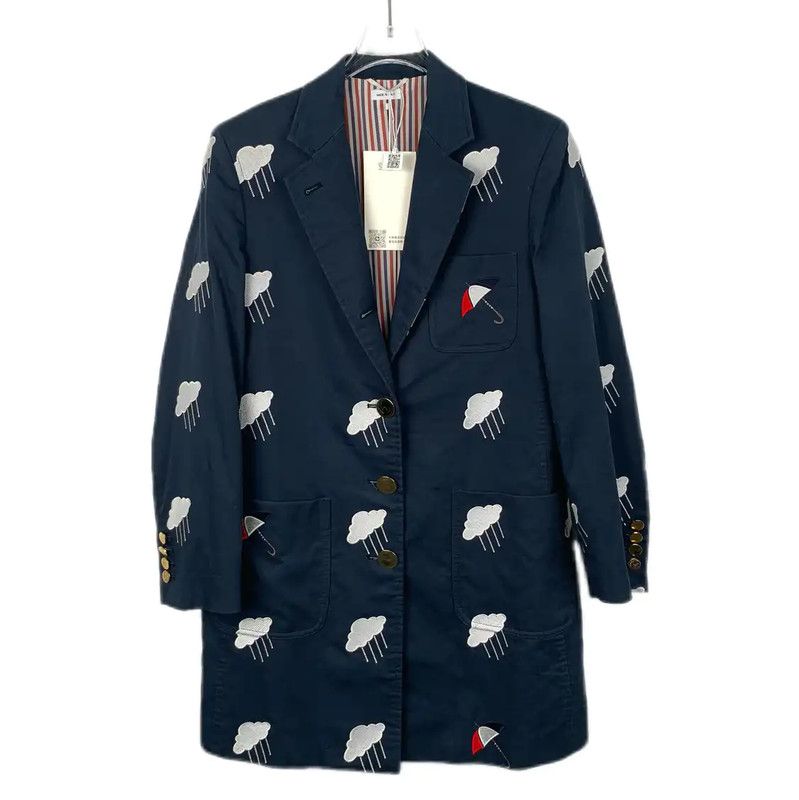 Thom Browne Thom Browne Navy Cotton Women's Jacket 0089 Size M / US 6-8 / IT 42-44 - 1 Thumbnail