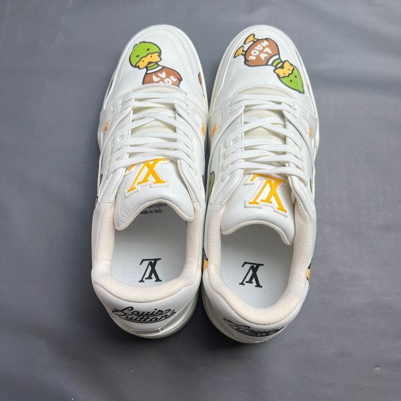Louis Vuitton Nigo x Louis Vuitton White Low Top Sneakers -2508 Size US 8 / EU 41 - 7 Thumbnail