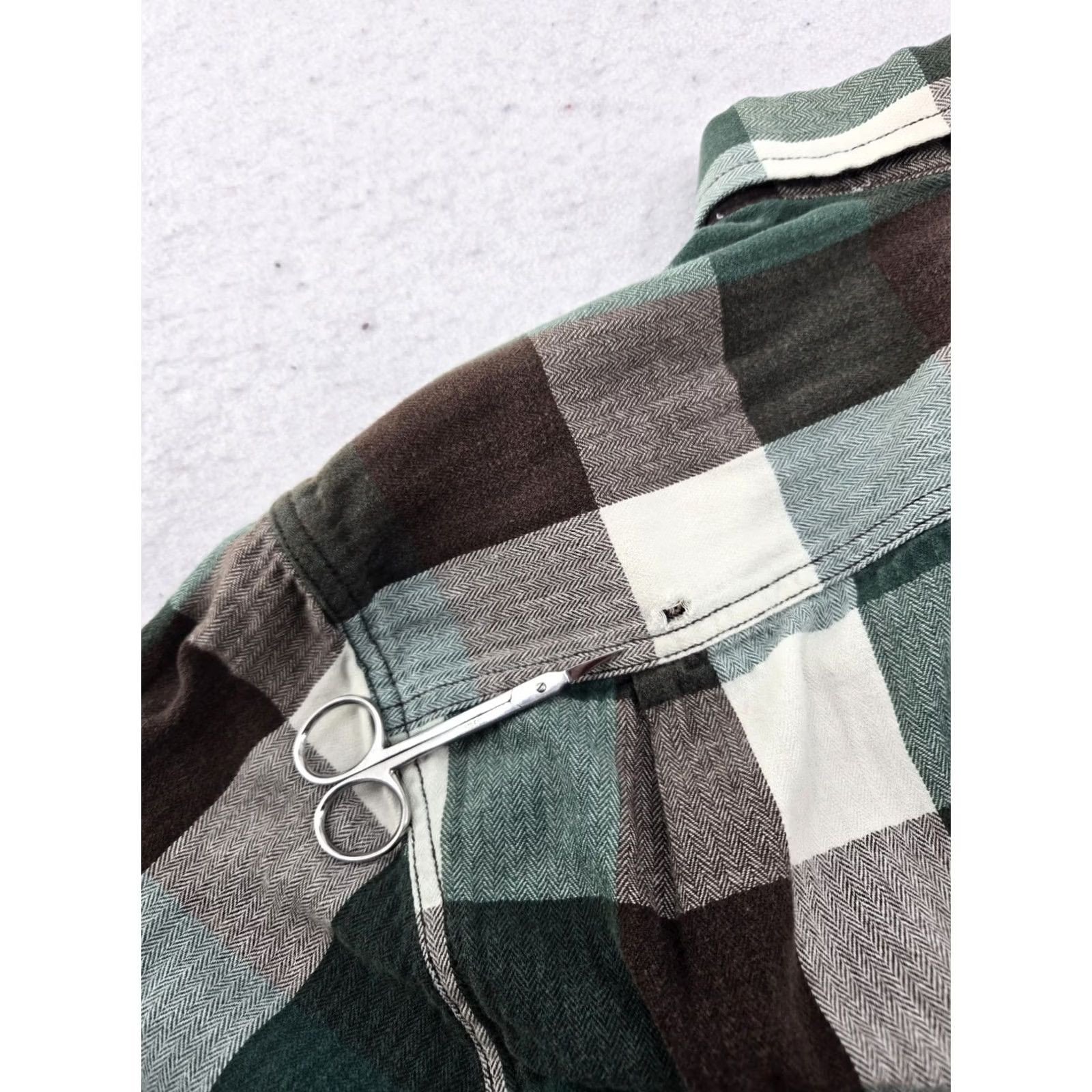 Faded Glory Faded Glory Button-Up Flannel Shirt XL Green Check Outdoor Long Sleeve Pocket Men Size US XL / EU 56 / 4 - 2 Thumbnail