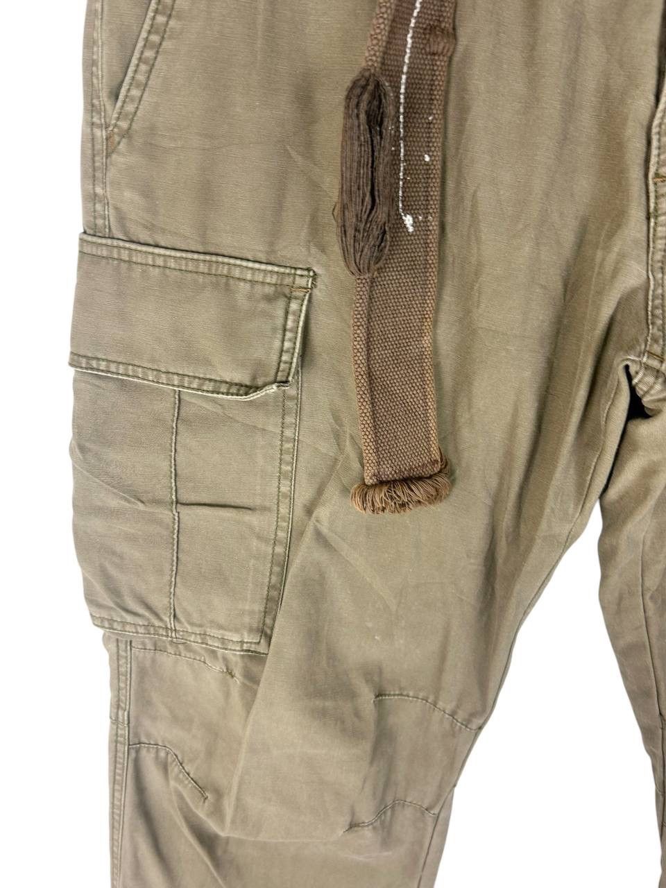 Japanese Brand Cargo Pant By Oil Cake , Faded Complete with Belt , Loose Size US 34 / EU 50 - 5 Thumbnail