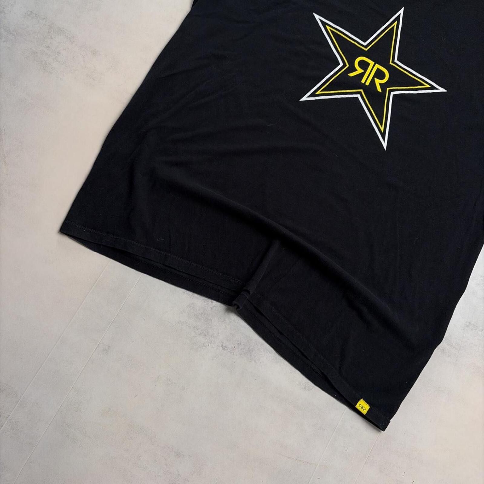 Other Y2K Black Rockstar Energy Grunge Skater T-Shirt Size US XL / EU 56 / 4 - 3 Thumbnail
