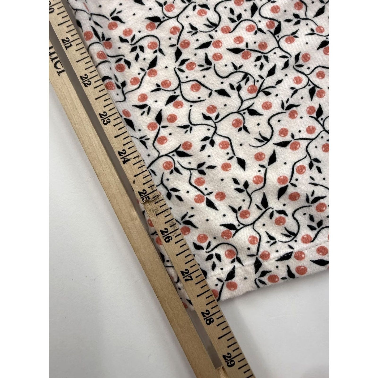 Uniqlo Uniqlo Pajama Pants Womens Medium White Cherry Floral Flannel Lounge Sleepwear Size 32" / US 10 / IT 46 - 7 Thumbnail