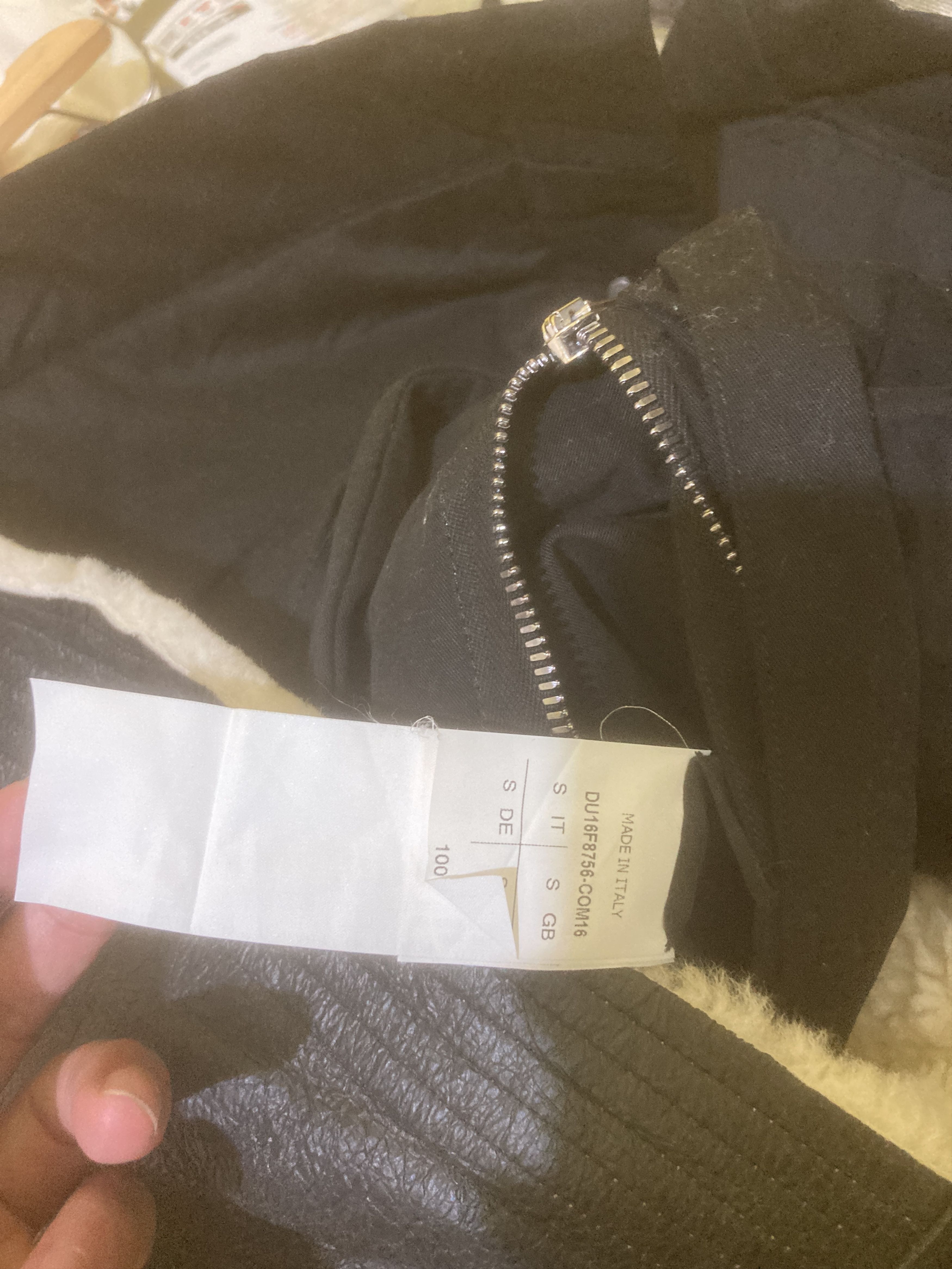 Rick Owens hybrid trucker sherpa mix leather Size US M / EU 48-50 / 2 - 5 Thumbnail