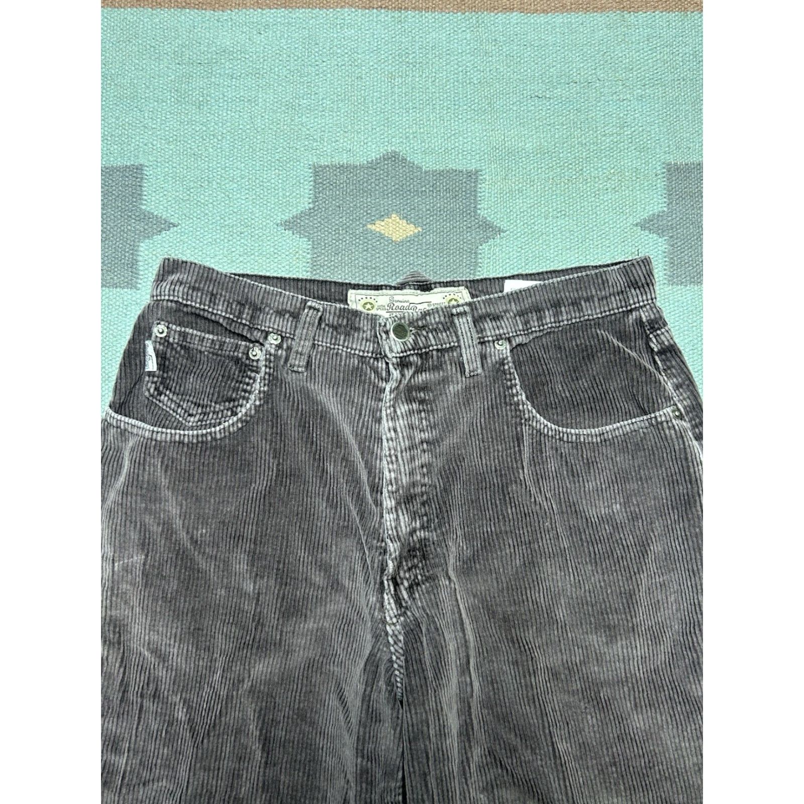 Vintage VINTAGE Road Rags Corduroy Pants 90s Y2K Women’s Straight Wide Leg 11 Regular Gray 31x31 Boys? No, keep gender: Womens Size 32" / US 10 / IT 46 - 3 Thumbnail