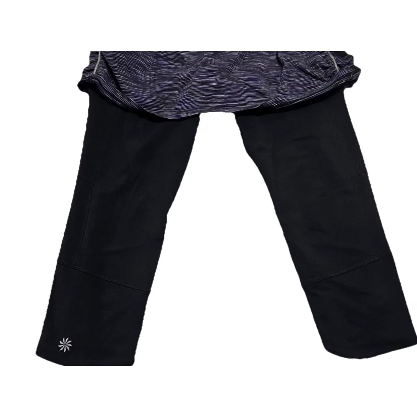 Athleta Athleta Skort Leggings Women M Black Purple Capris Running Tennis Gym Yoga Pockets Elastic Waist Size 32" / US 10 / IT 46 - 3 Thumbnail