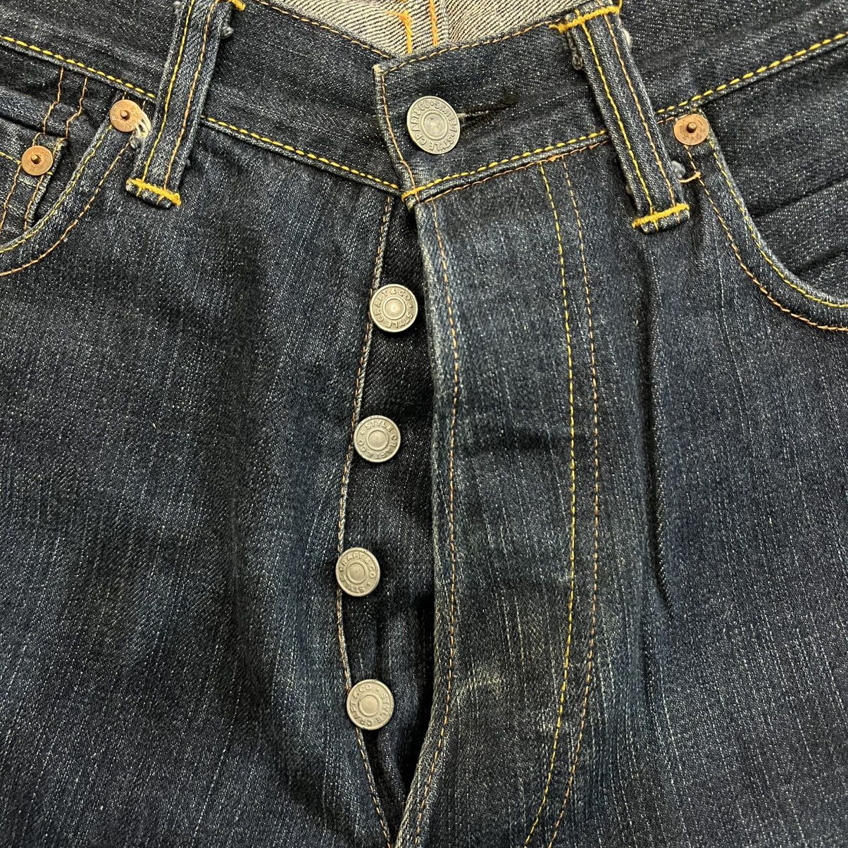 Evisu × Japanese Brand Vintage Evisu Selvedge Lot 2001 32x35 Logo Denim Pants Size US 32 / EU 48 - 6 Thumbnail