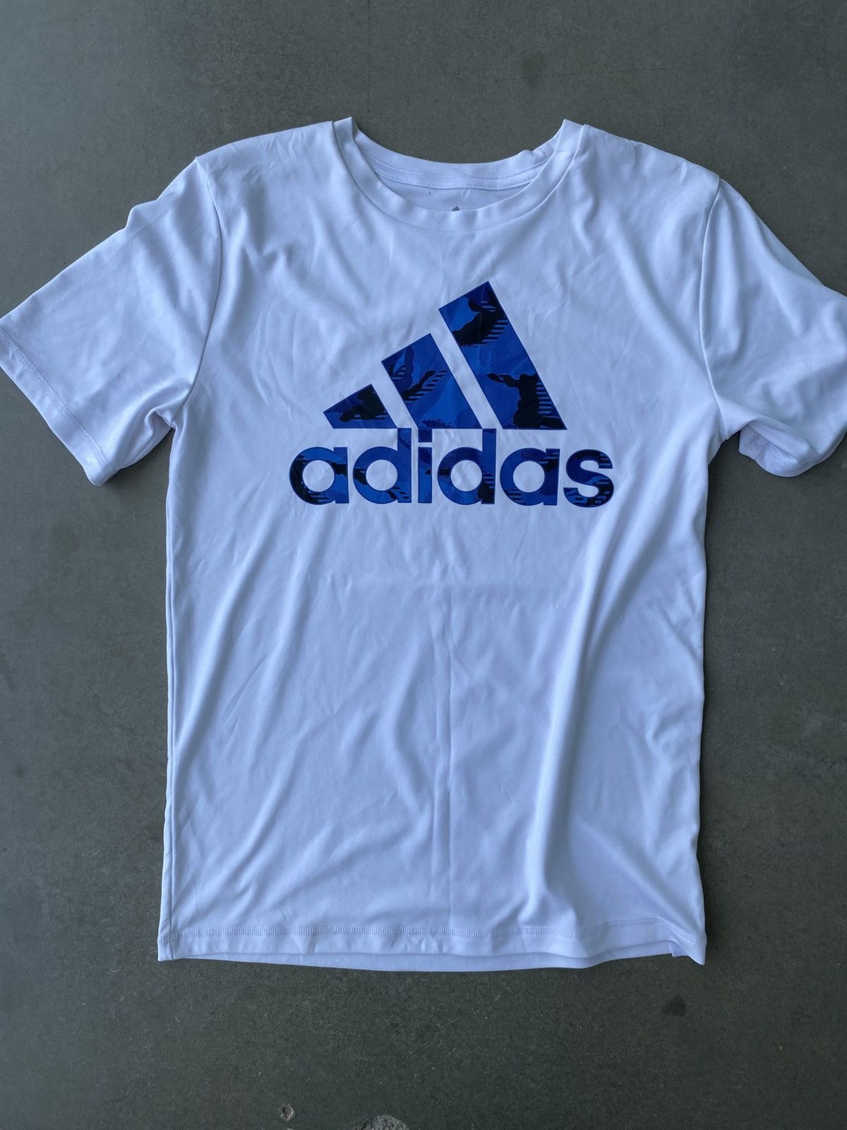 Adidas Adidas Logo Tee White Blue Size US XXS / EU 40 - 1 Thumbnail
