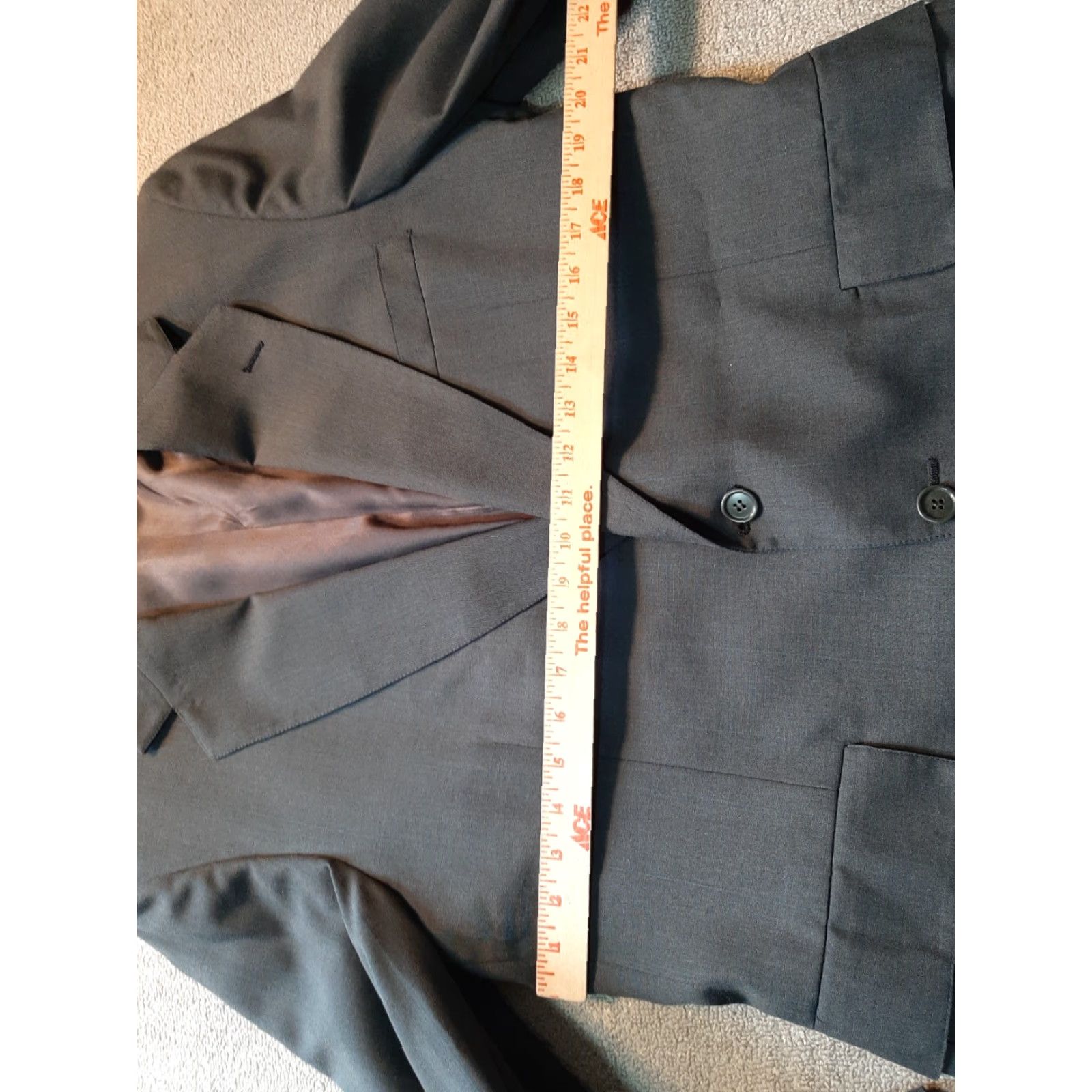 Vintage Adam Row Blazer Suit Sport Coat Jacket Mens 42 R Black Adams Row Blazer Jacket Mens 42 R Black Adams Size 42R - 2 Thumbnail