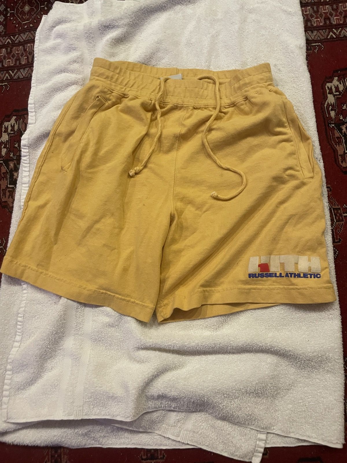 Kith × Russell Athletic 2019 Kith x Russell Athletic Drawstring Varsity Logo Shorts Size US 30 / EU 46 - 1 Thumbnail