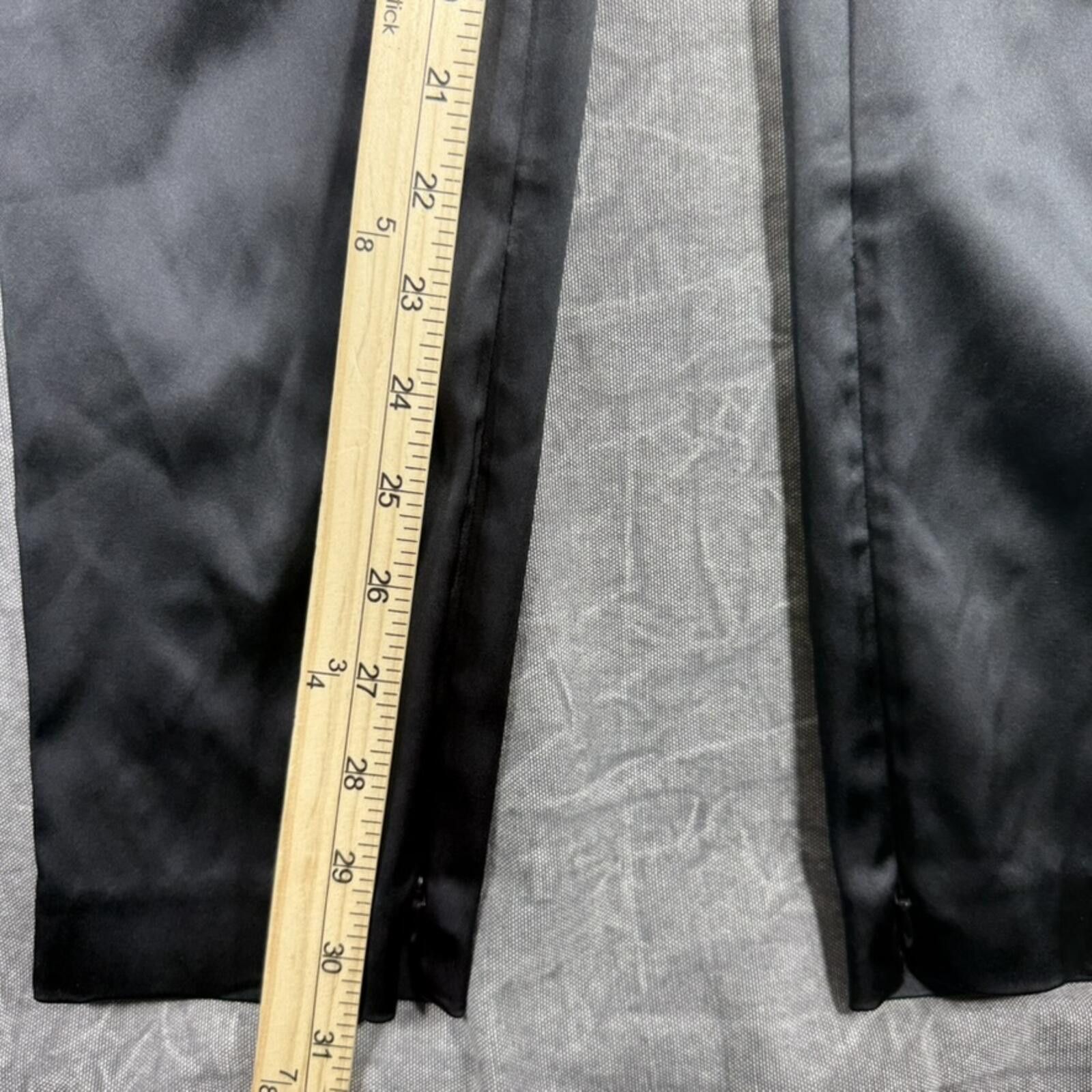 Theory Theory Leggings Women's 6 Black Skinny Stretch Satin Size 28" / US 6 / IT 42 - 5 Thumbnail