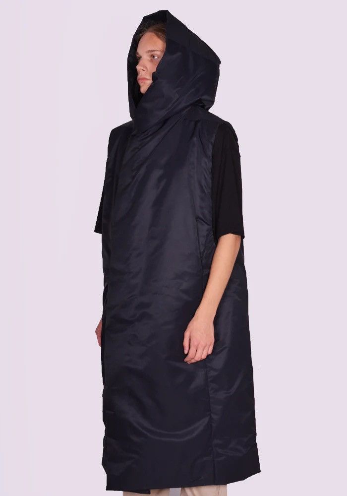 Rick Owens RICK OWENS MEN RR02C7921 BR HOODED LINER COAT BLACK Size US M / EU 48-50 / 2 - 2 Thumbnail