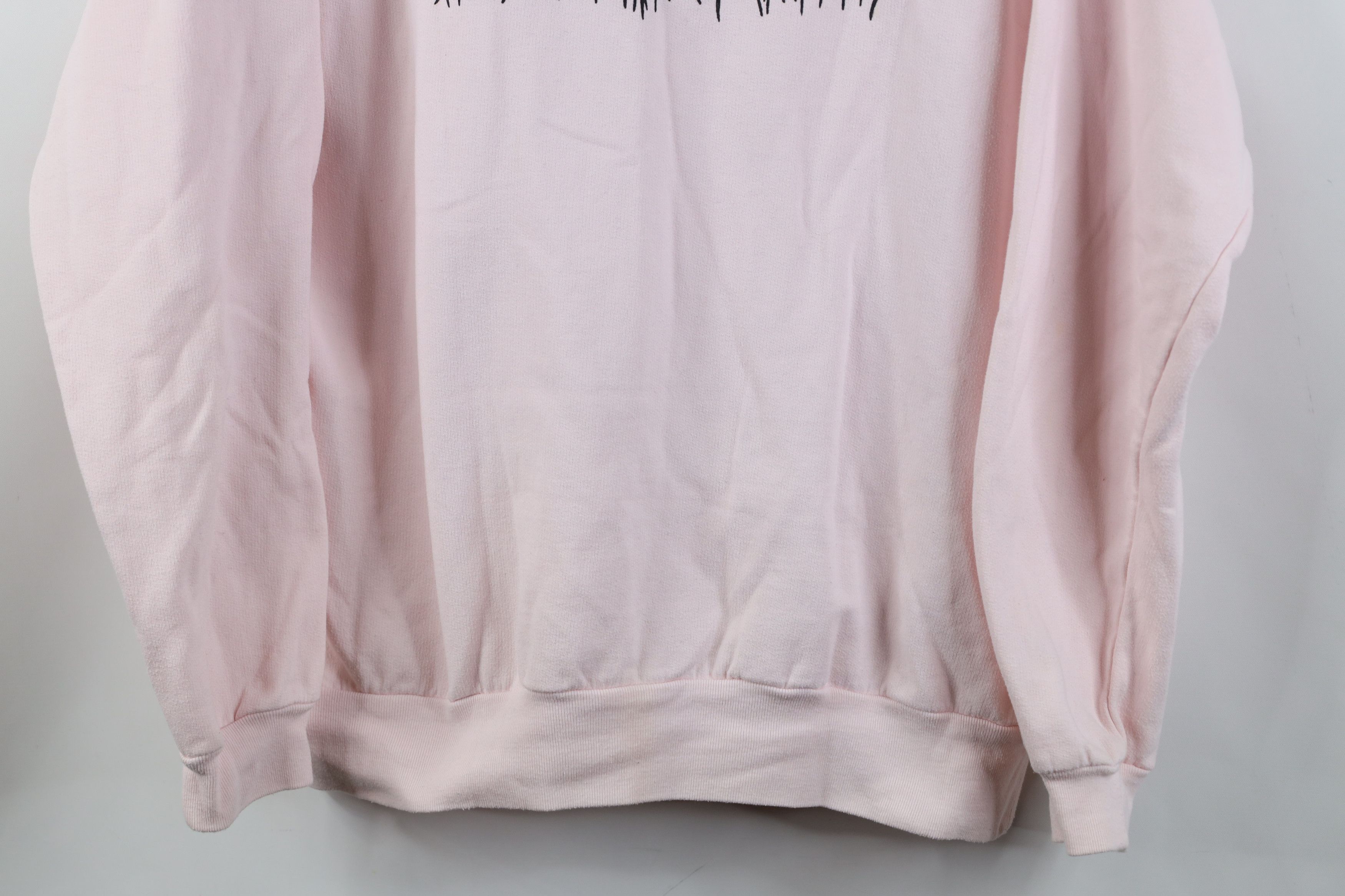 Vintage Vintage 90s Streetwear Butterfly Flower Sweatshirt Pink Size L / US 10 / IT 46 - 3 Thumbnail