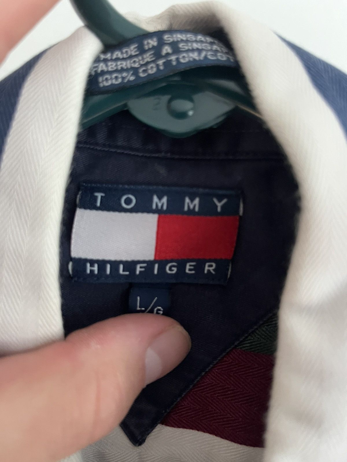 Tommy Hilfiger Vintage Long Sleeve Tommy Hilfiger Button Up Size US XL / EU 56 / 4 - 2 Thumbnail