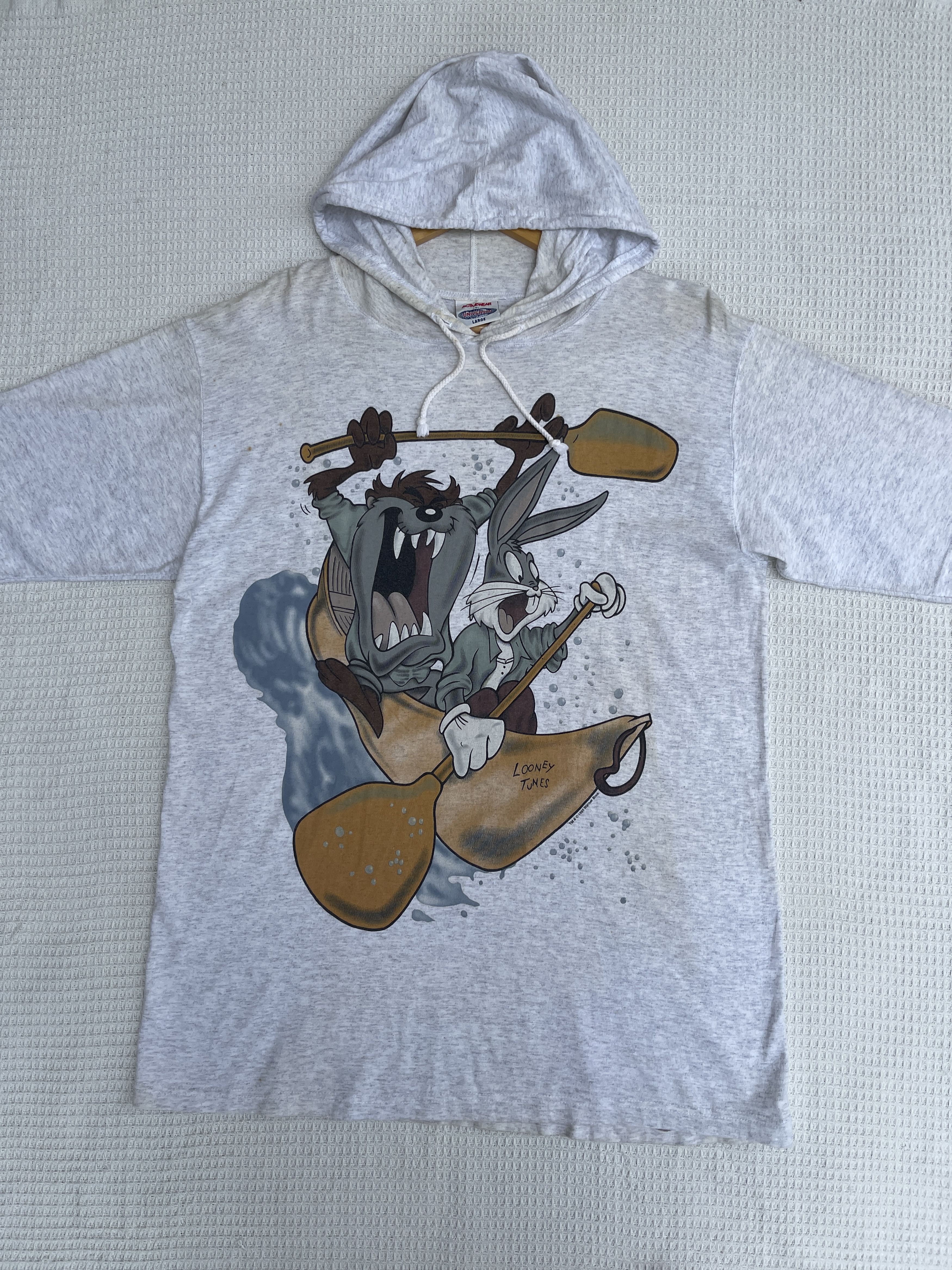 Cartoon Network Rare🔥Vintage 95’ Looney Tunes T-Shirt With Hoodie Size US M / EU 48-50 / 2 - 8 Thumbnail