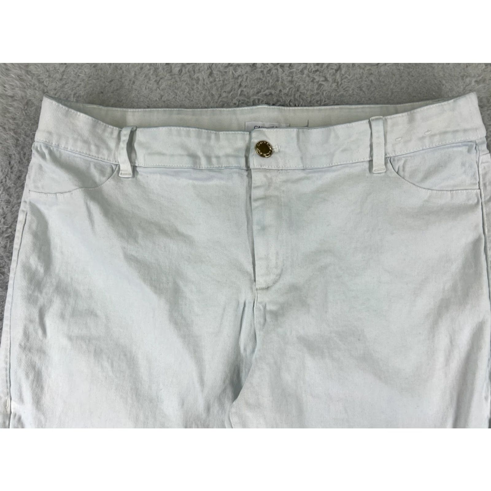 Calvin Klein Calvin Klein Jeans Women 14 Blue Denim Light Wash Tapered Cotton 33x26 Size 36" / US 14 / IT 50 - 4 Thumbnail
