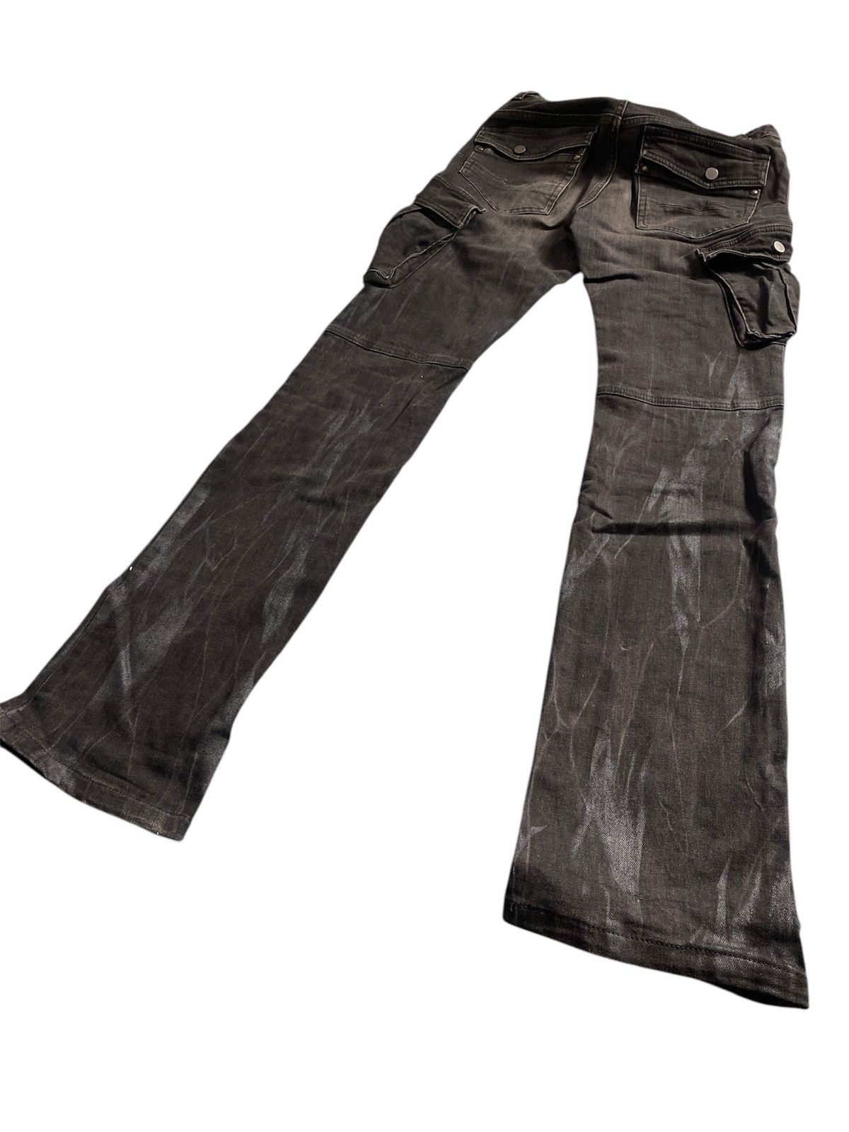 Tornado Mart RARE VTG TORNADO MART Distressed Cargo Flared Jeans Size US 30 / EU 46 - 4 Thumbnail