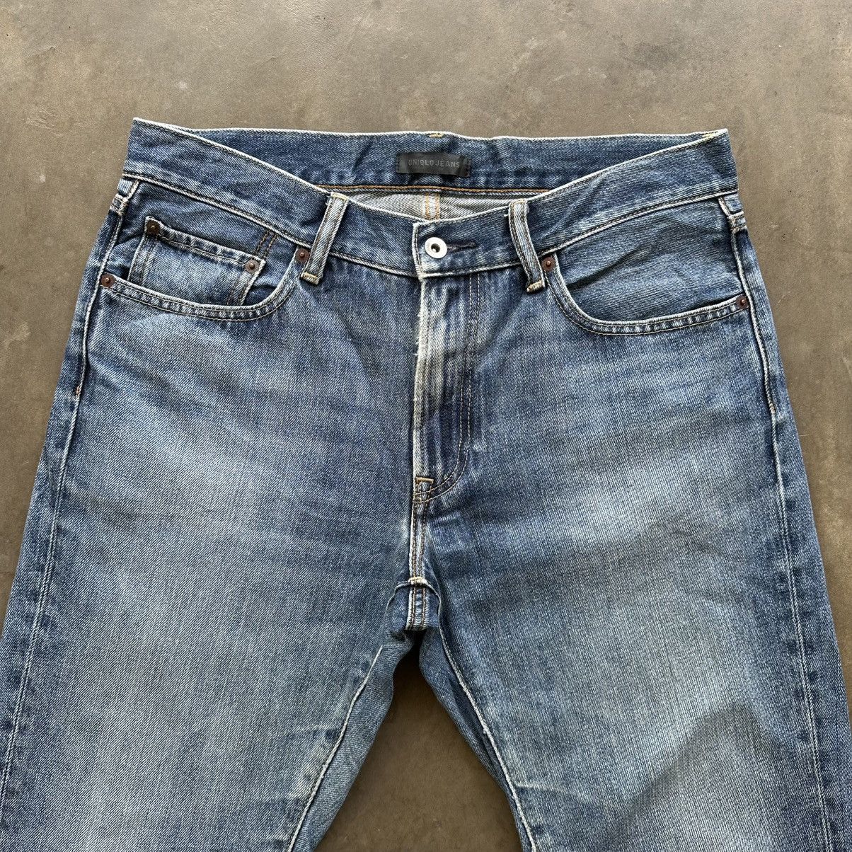 Japanese Brand Vintage Japanese Distress Faded Denim Jean Pant W33 Size US 33 - 3 Thumbnail