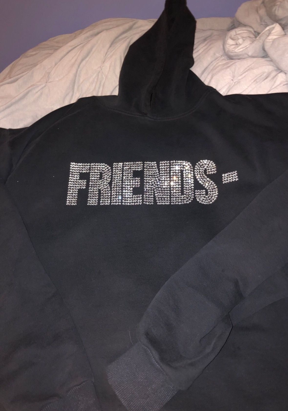 Vlone black studded hoodie xl made in USA