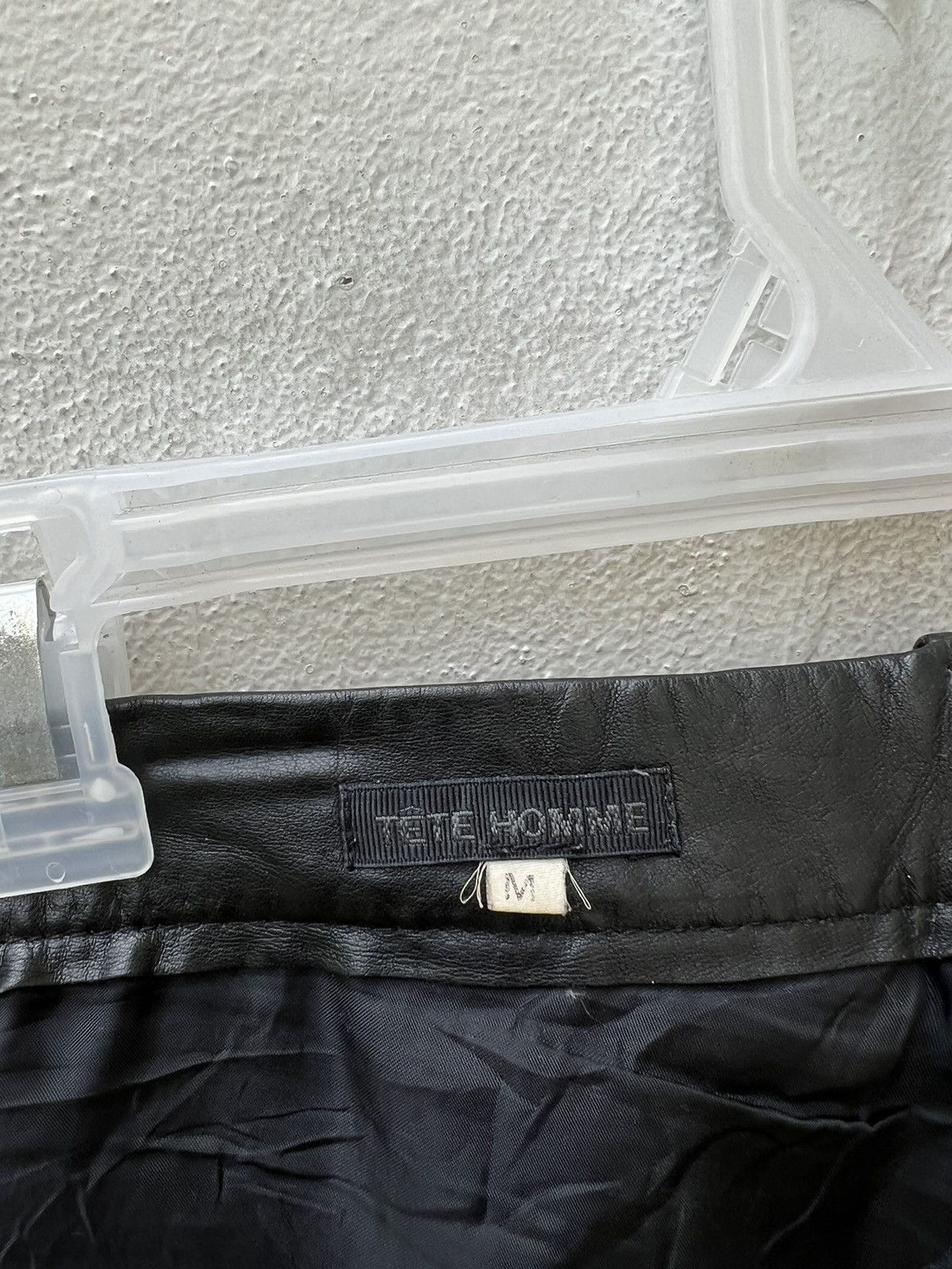 Leather Vintage Tete Homme Japan Patina Black Cowhide Leather Pant Size US 28 / EU 44 - 23 Thumbnail