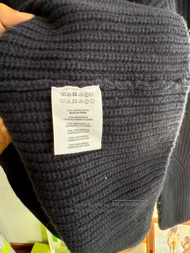 Dries Van Noten Dries Van Noten Navy Blue Chunky Wool Sweater Size US M / EU 48-50 / 2 - 5 Thumbnail