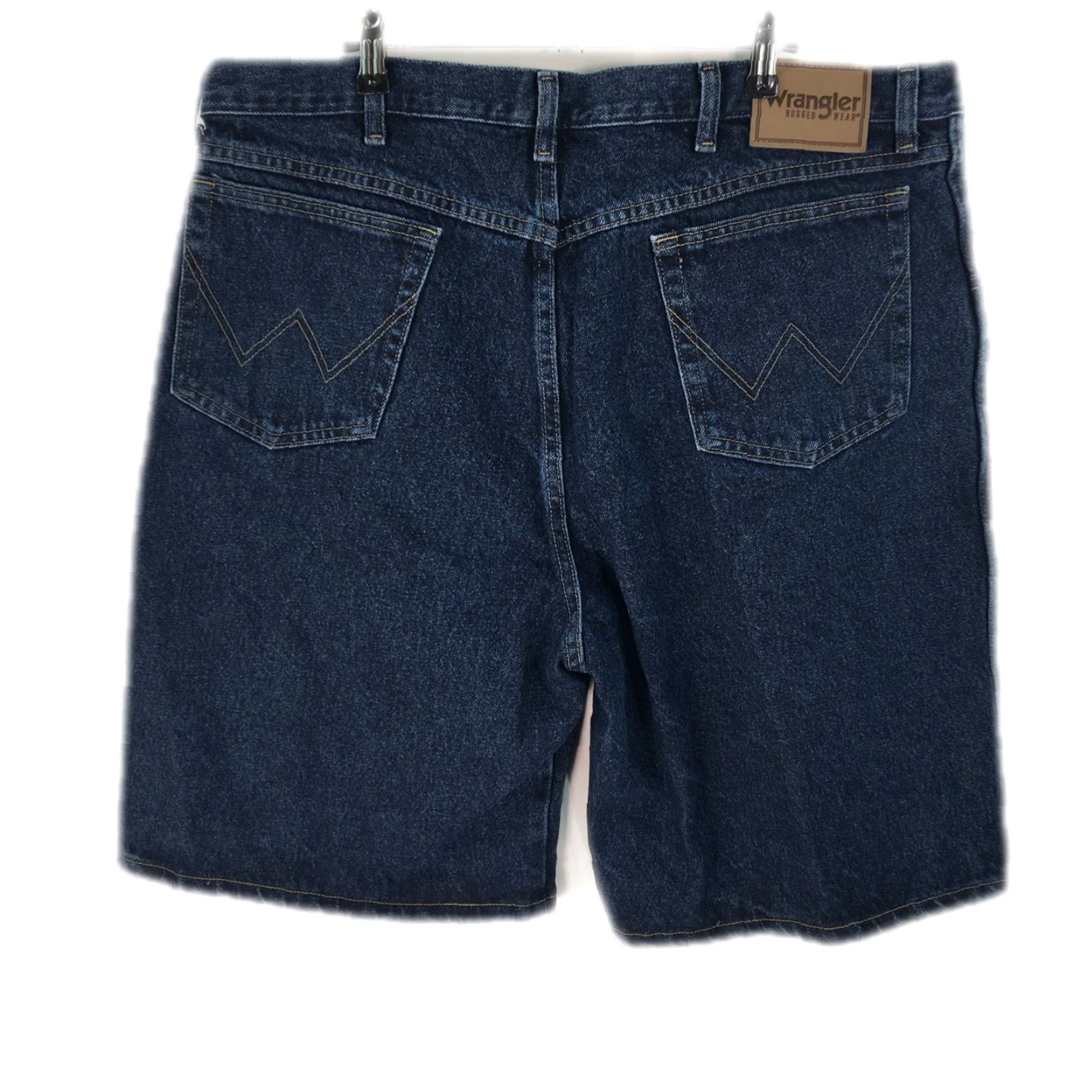Wrangler WRANGLER Bermuda Shorts Denim Casual 40 Men Blue Regular 90s Rise High Front Flat Front Shorts Mens Size US 40 / EU 56 - 2 Thumbnail