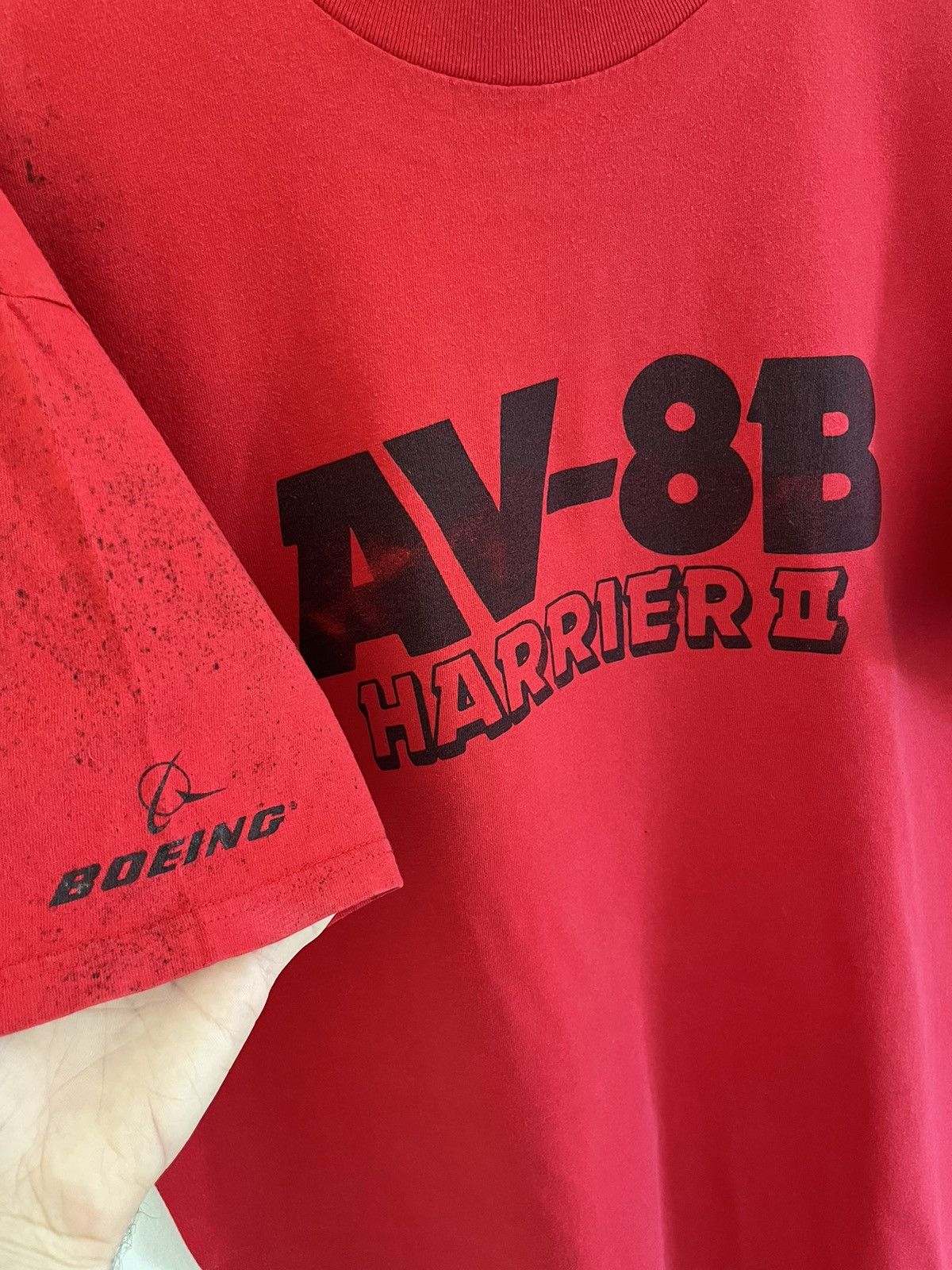 Vintage Vintage 90’s Boeing AV-8B Harrier II T-Shirt Size US XL / EU 56 / 4 - 5 Thumbnail