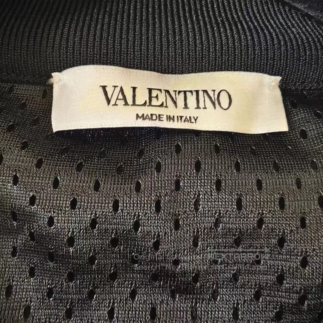 Valentino Valentino Leather-Sleeve Knit Jacket. Size US L / EU 52-54 / 3 - 3 Thumbnail