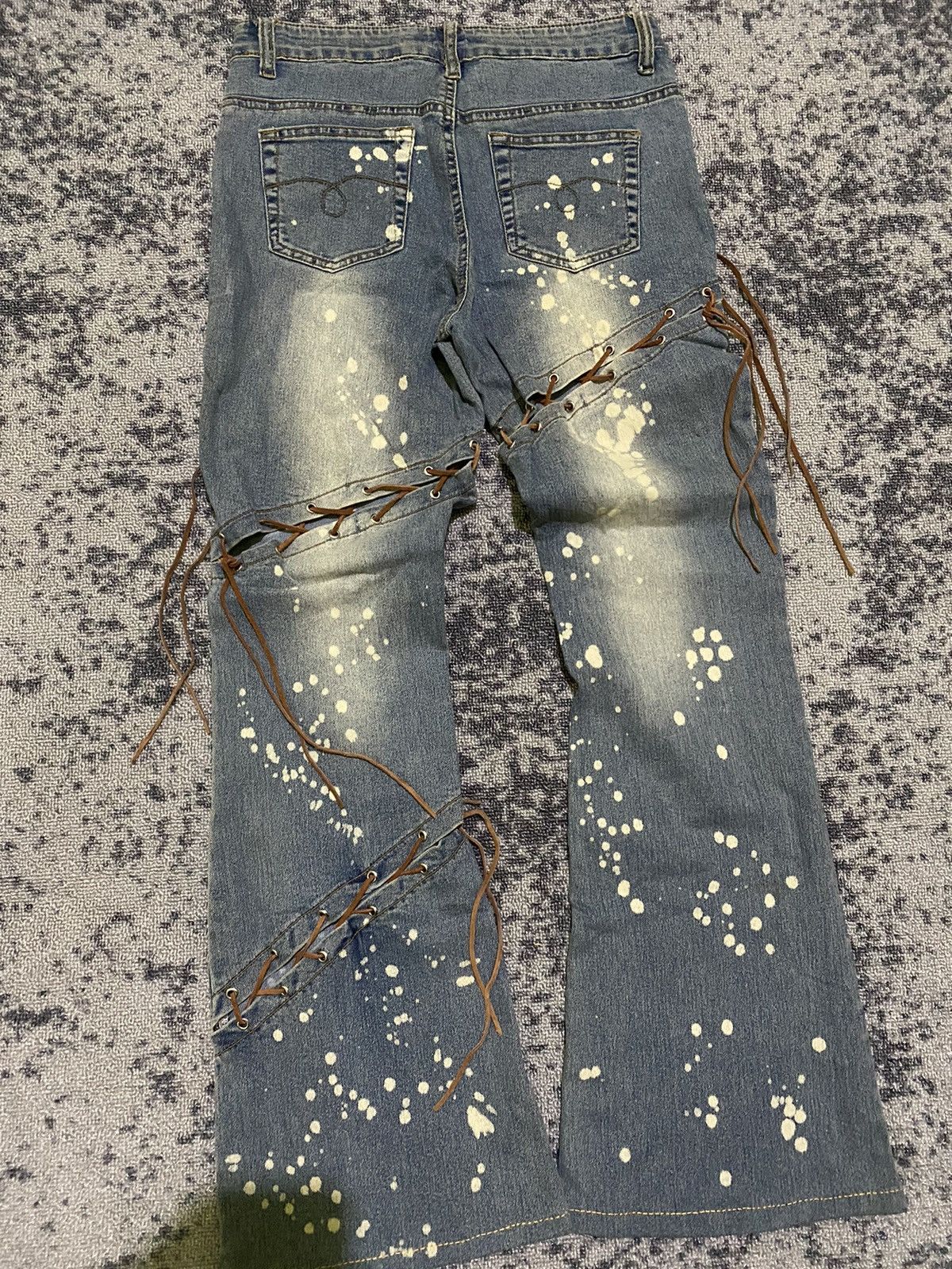 Hysteric Glamour Y2k Winkwink laced ifsixwasnine flare jeans Size 29" - 4 Thumbnail