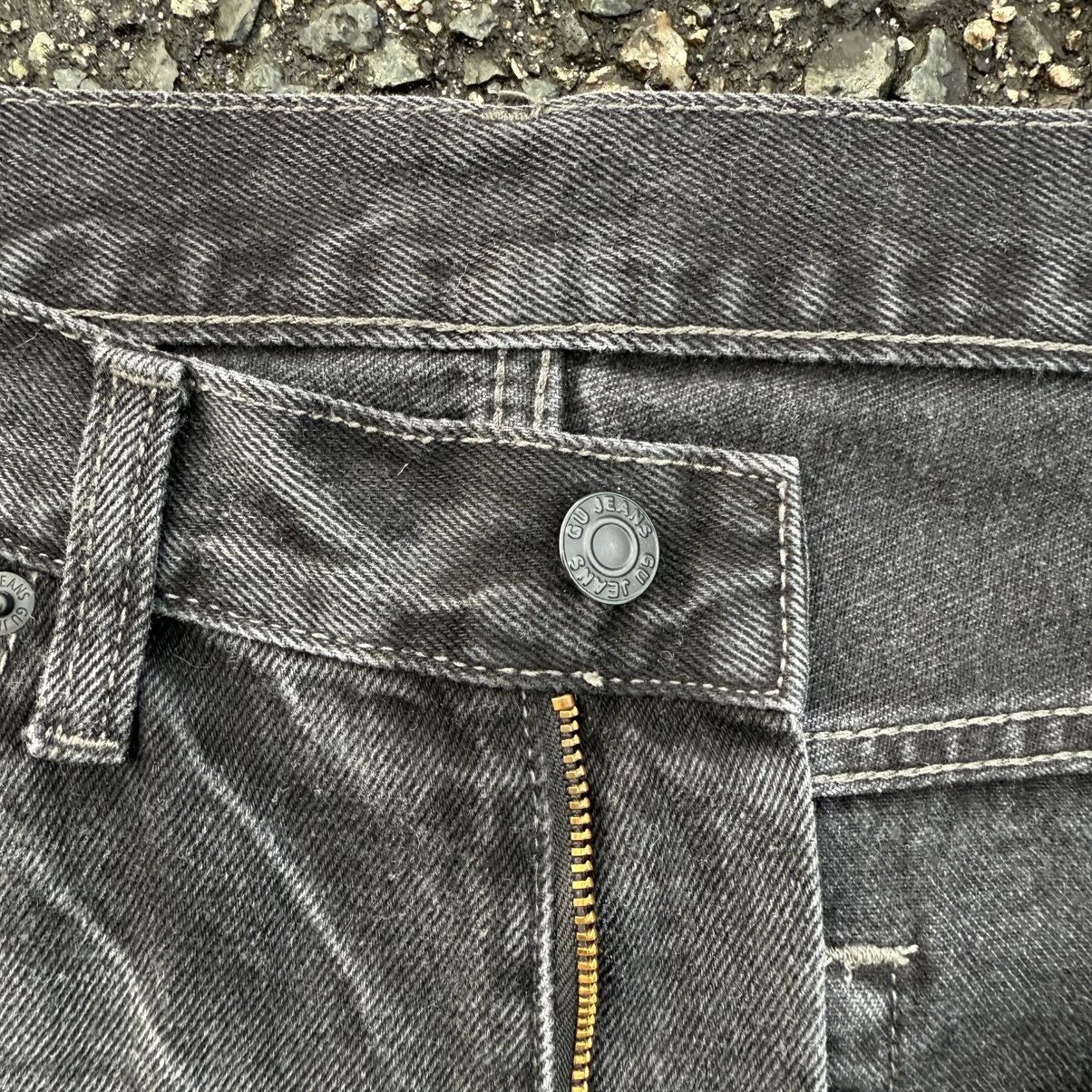 GU VINTAGE GU BLACK DENIM JEAN PANTS Size US 33 - 9 Thumbnail