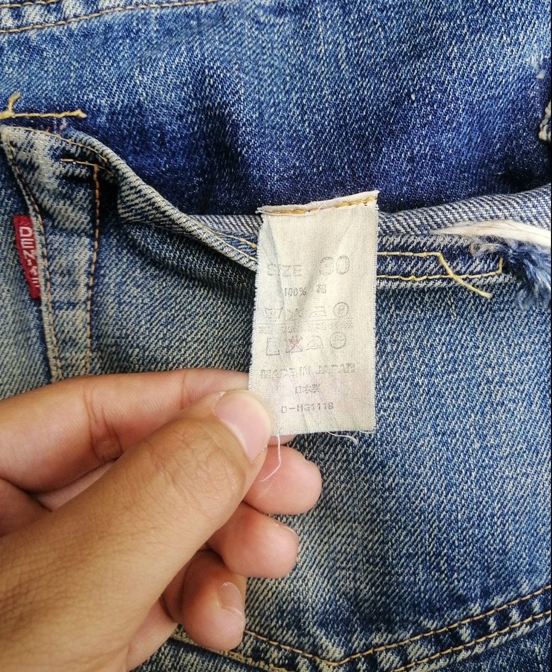 Denime × Japanese Brand Denime Made In Japan Selvedge Distressed Denim Jeans Size US 28 / EU 44 - 12 Thumbnail