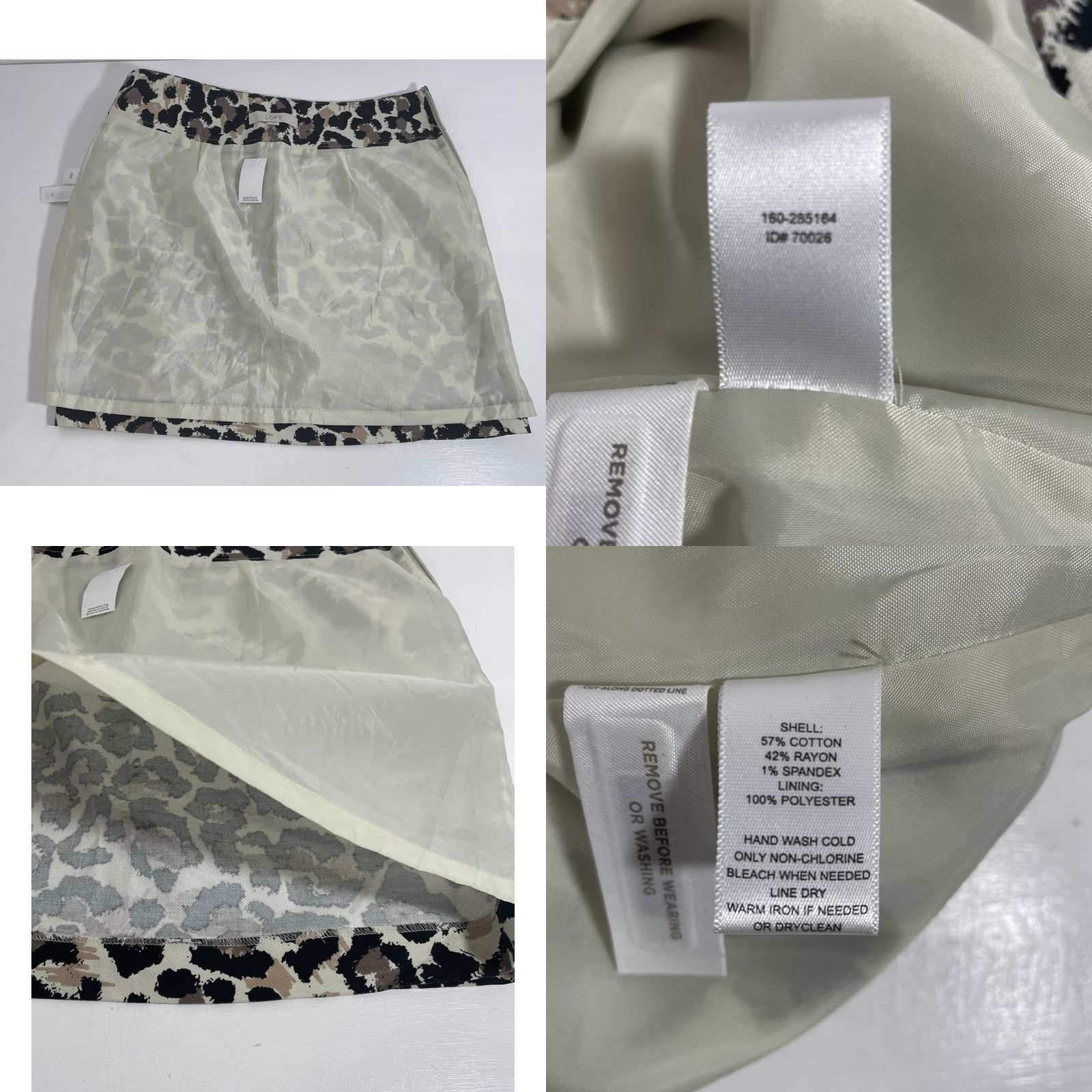 Ann Taylor VINTAGE Ann Taylor Loft Skirt 6 Women Knee Length Animal Print Pockets NWT Size 28" / US 6 / IT 42 - 8 Thumbnail