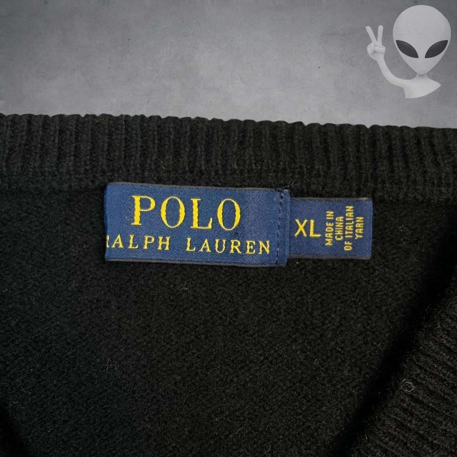 Polo Ralph Lauren Polo Ralph Lauren Wool V-Neck Sweater Mens XL Black Pony Size US XL / EU 56 / 4 - 4 Thumbnail