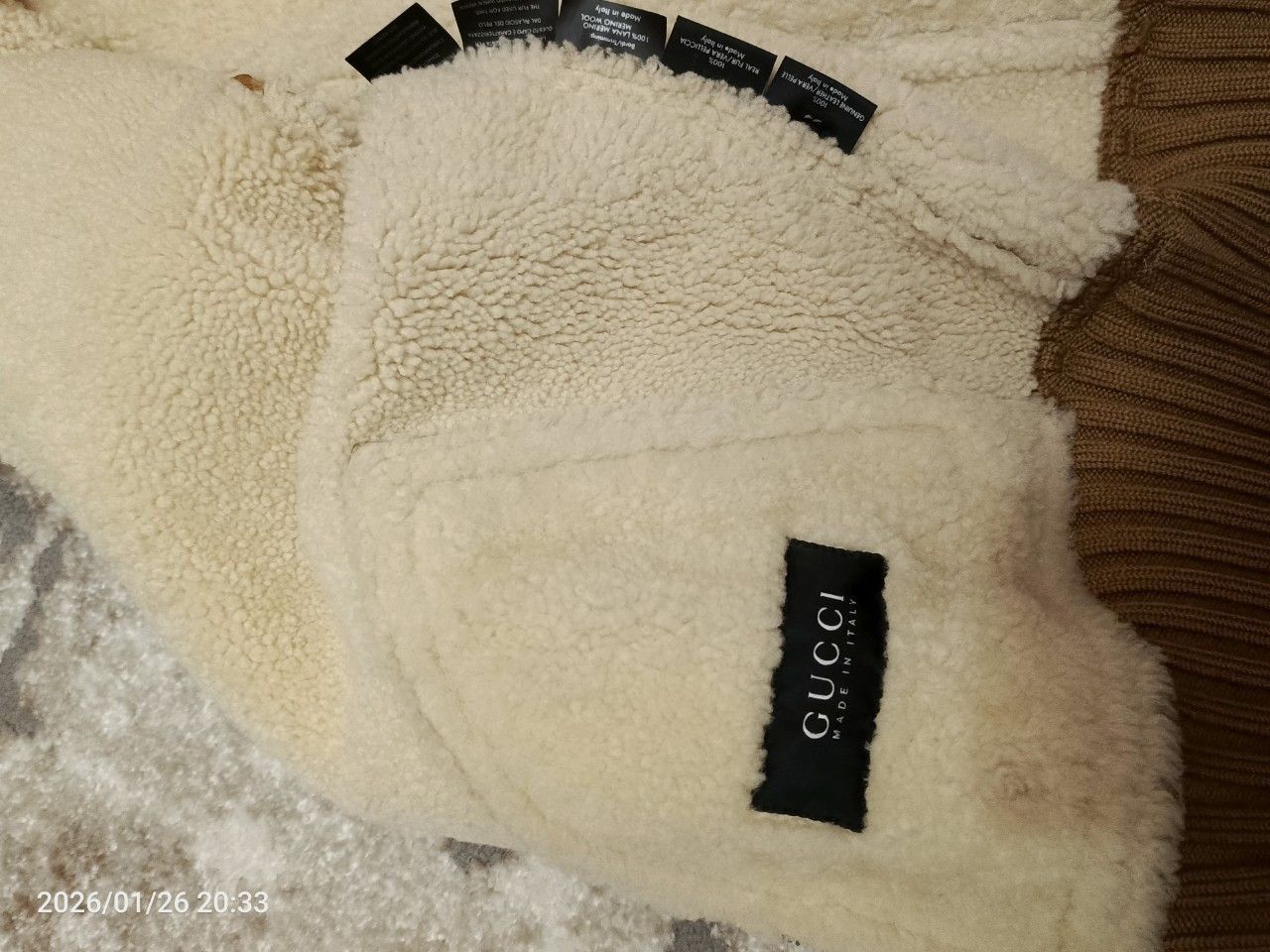 Gucci TOM FORD SHEARLING LEATHER BOMBER JACKET WITH FOX FUR COLLAR Size US L / EU 52-54 / 3 - 4 Thumbnail